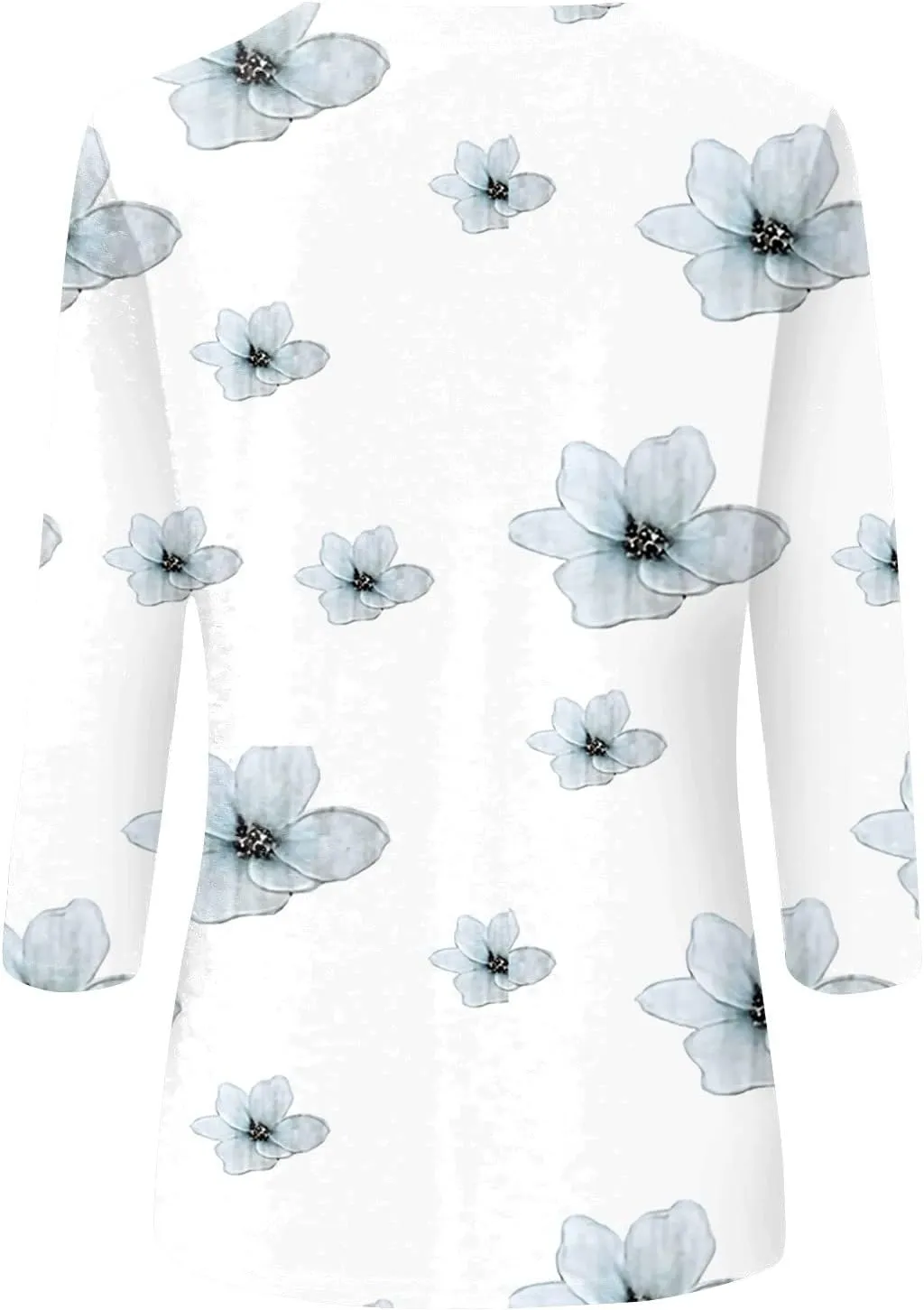 3/4 Sleeve Tops for Women Work Tops Summer Tie Dye Shirt Casual Shirt Button Down Crewneck Tops Trendy Plus Size