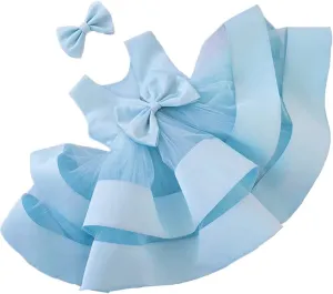 3M-6T Baby Girl Ruffle Lace Backless Pageant Dress Toddler Tutu Gown Flower Tulle Party Dresses