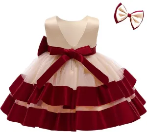 3M-6T Baby Girl Ruffle Lace Backless Pageant Dress Toddler Tutu Gown Flower Tulle Party Dresses