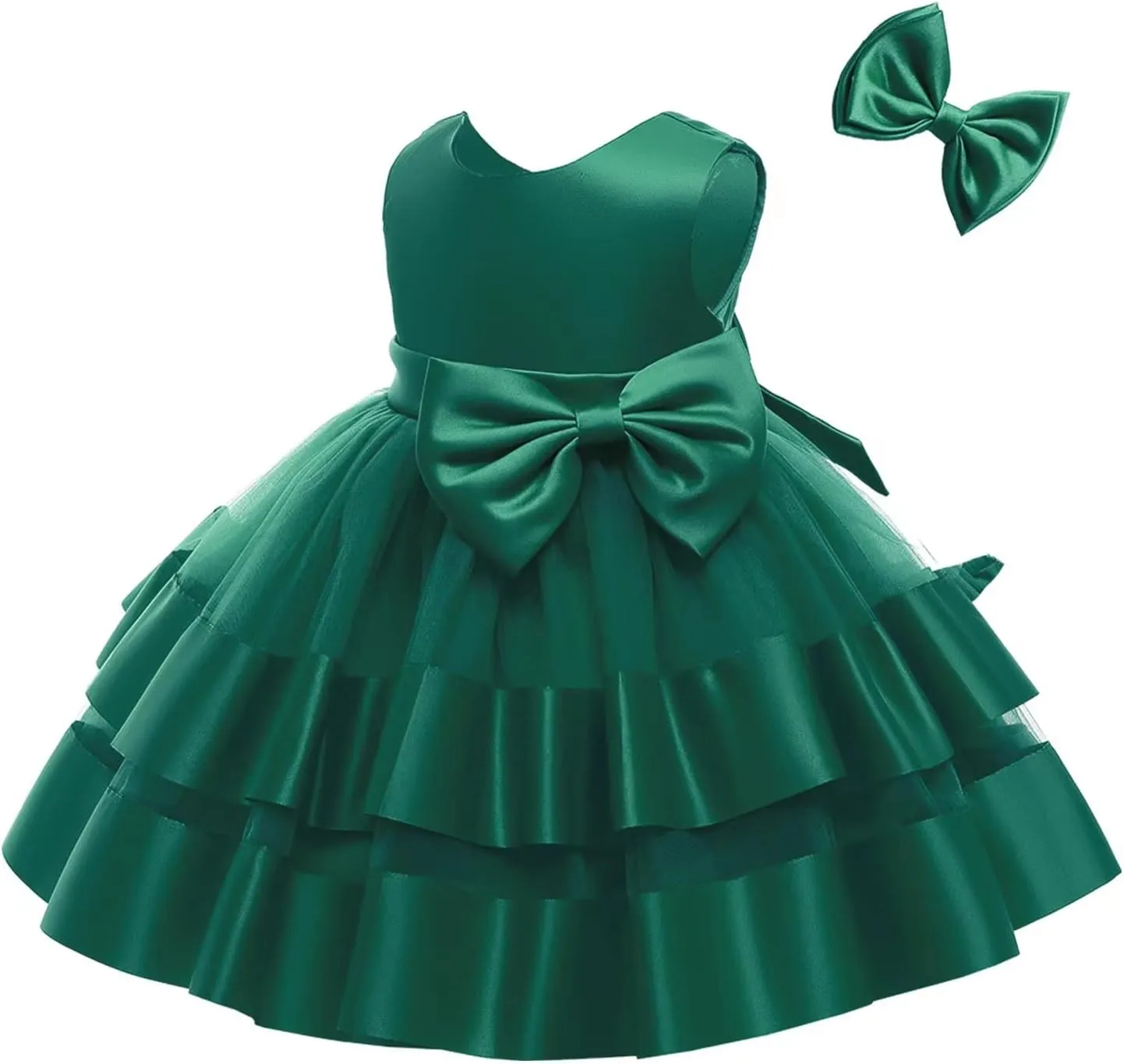 3M-6T Baby Girl Ruffle Lace Backless Pageant Dress Toddler Tutu Gown Flower Tulle Party Dresses