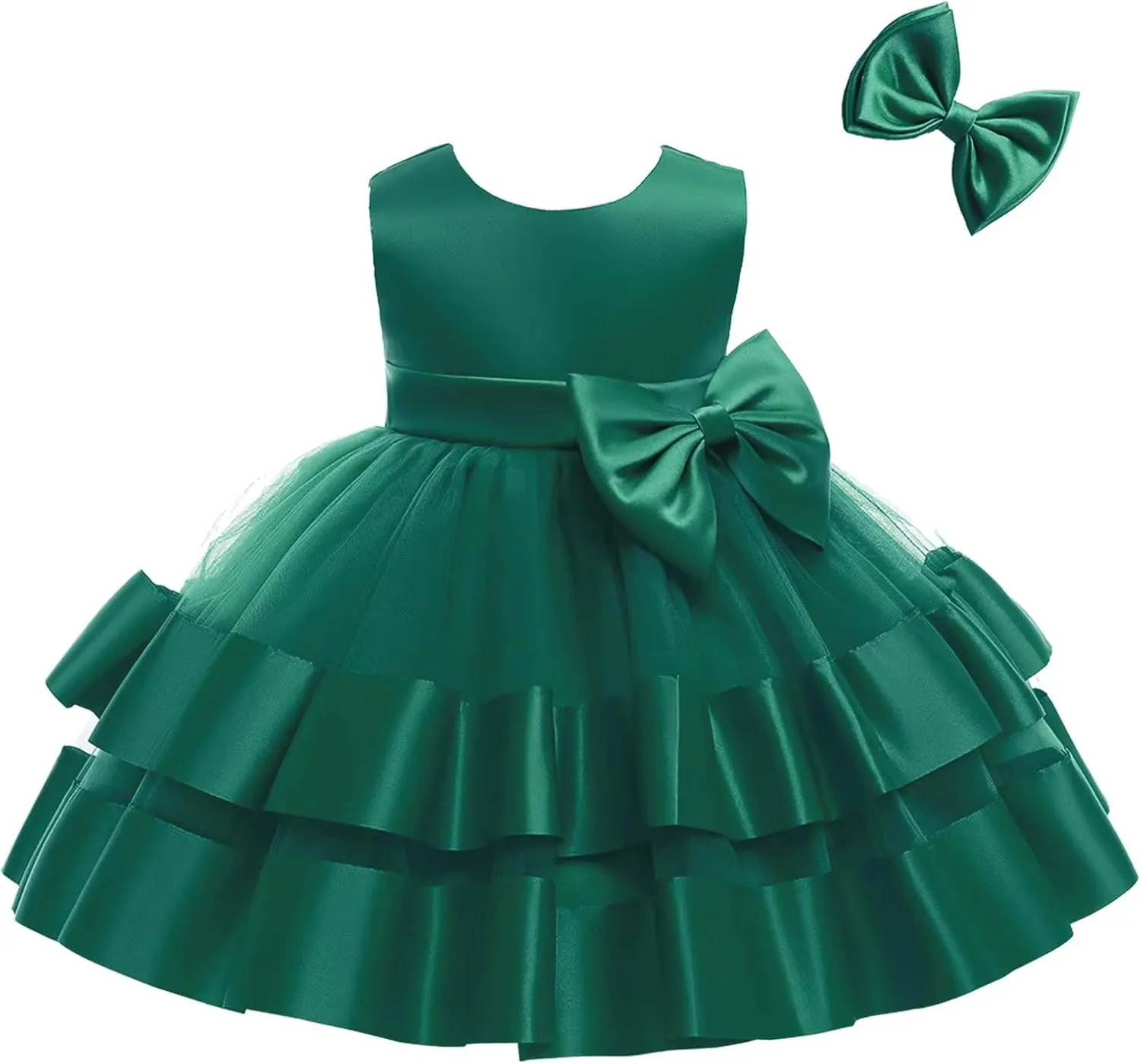 3M-6T Baby Girl Ruffle Lace Backless Pageant Dress Toddler Tutu Gown Flower Tulle Party Dresses