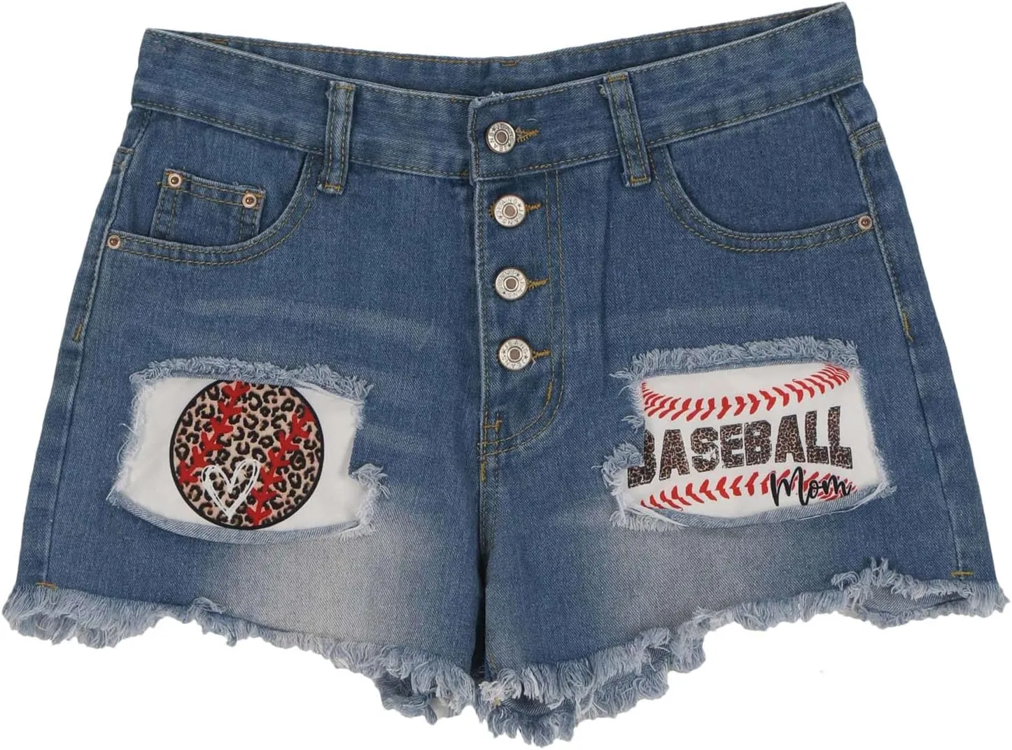4th of July Women Star Stripe Patriotic Ripped Denim Shorts Summer Frayed Rolled Hem Stretch Button Fly Jean Shorts