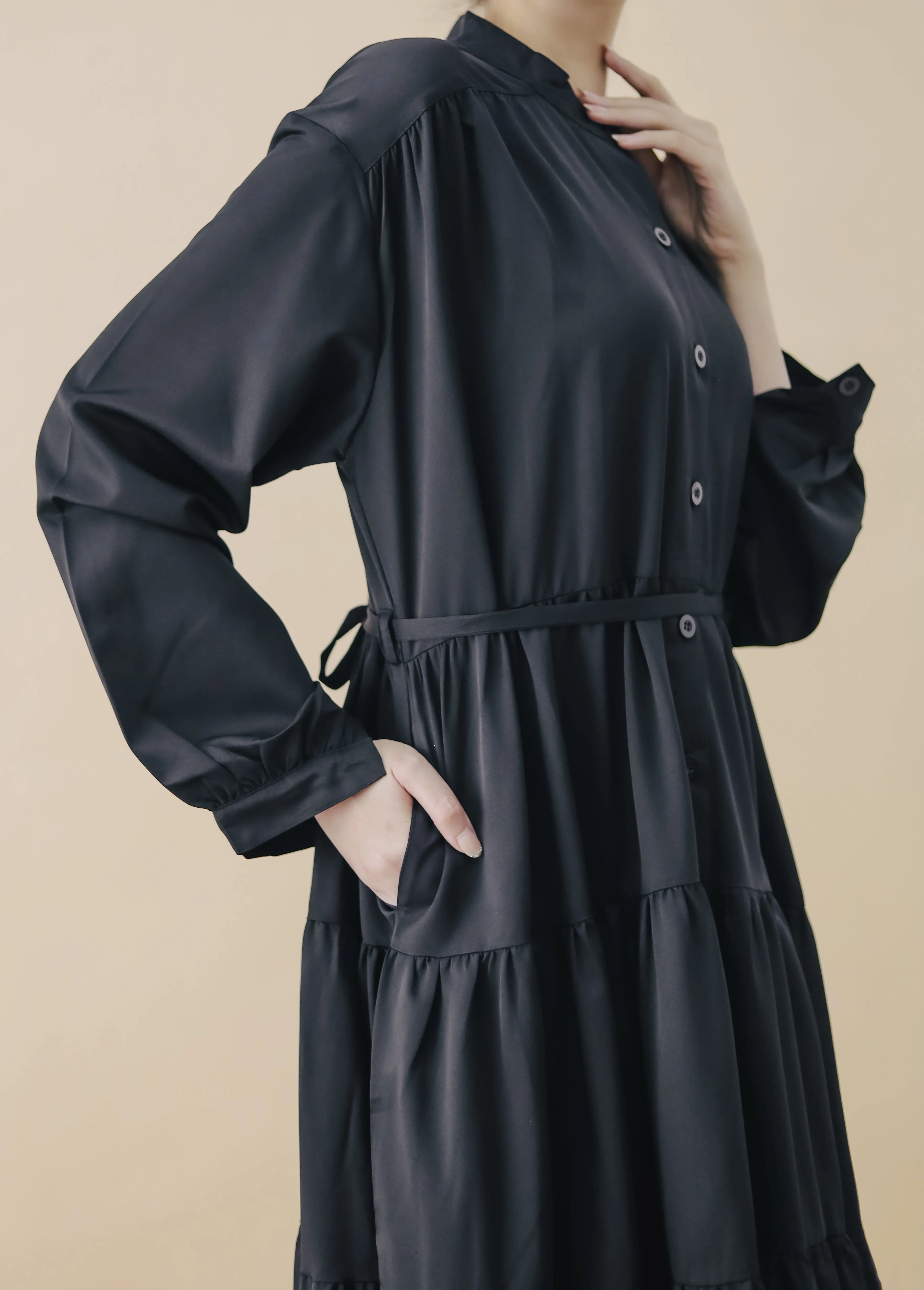 AMAL MAXI DRESS - BLACK