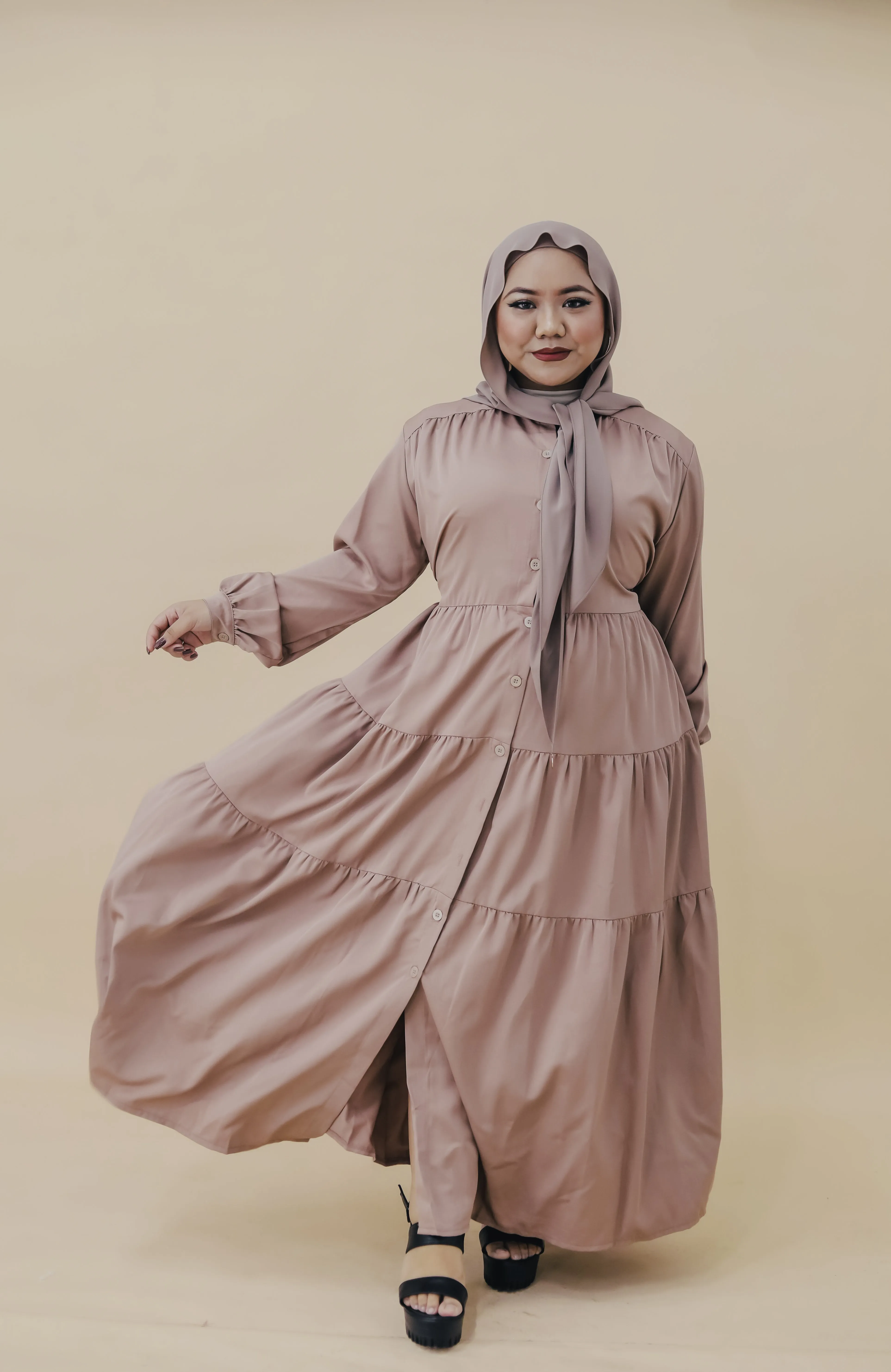 AMAL MAXI DRESS - LATTE