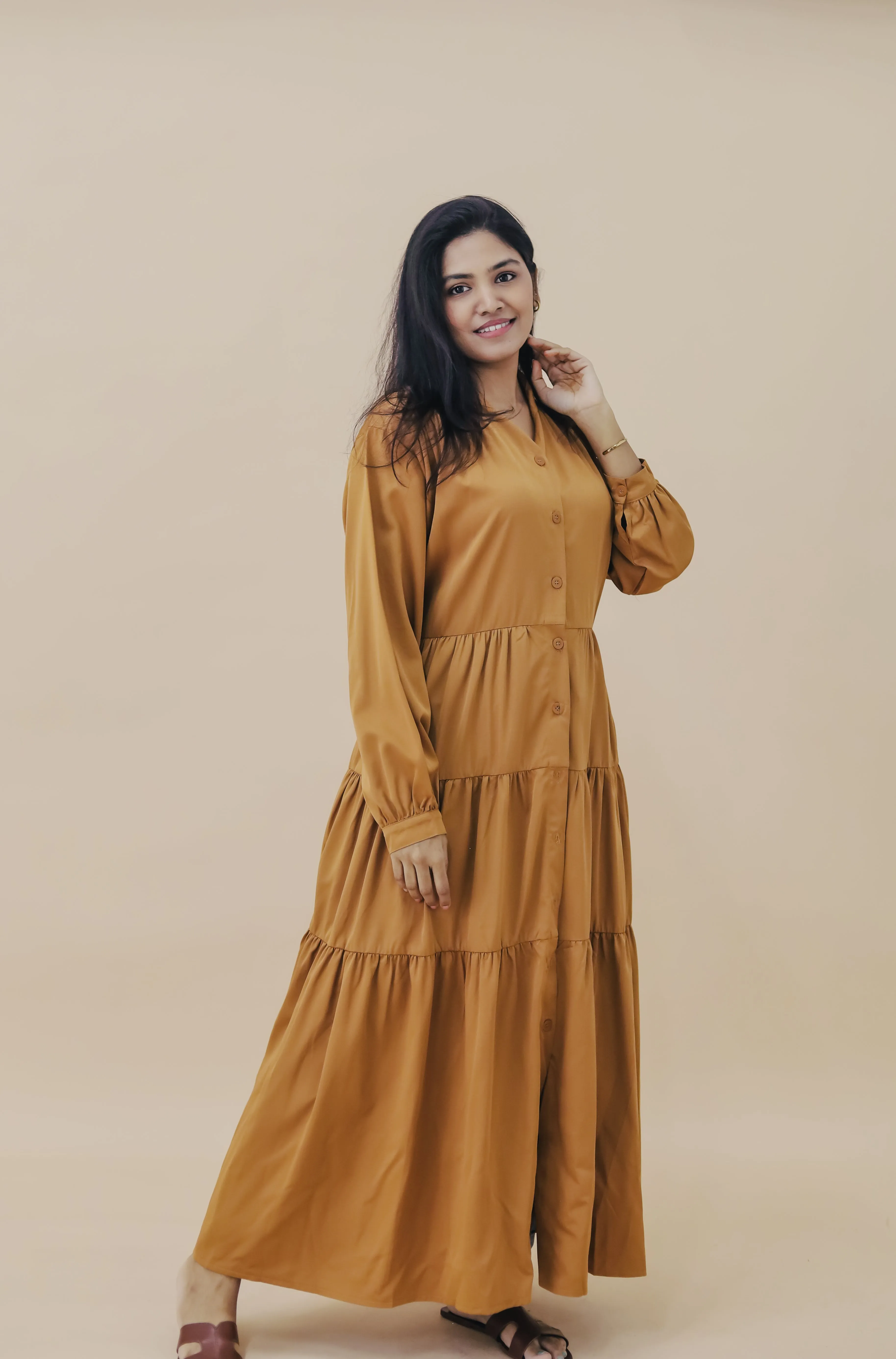 AMAL MAXI DRESS - MUSTARD