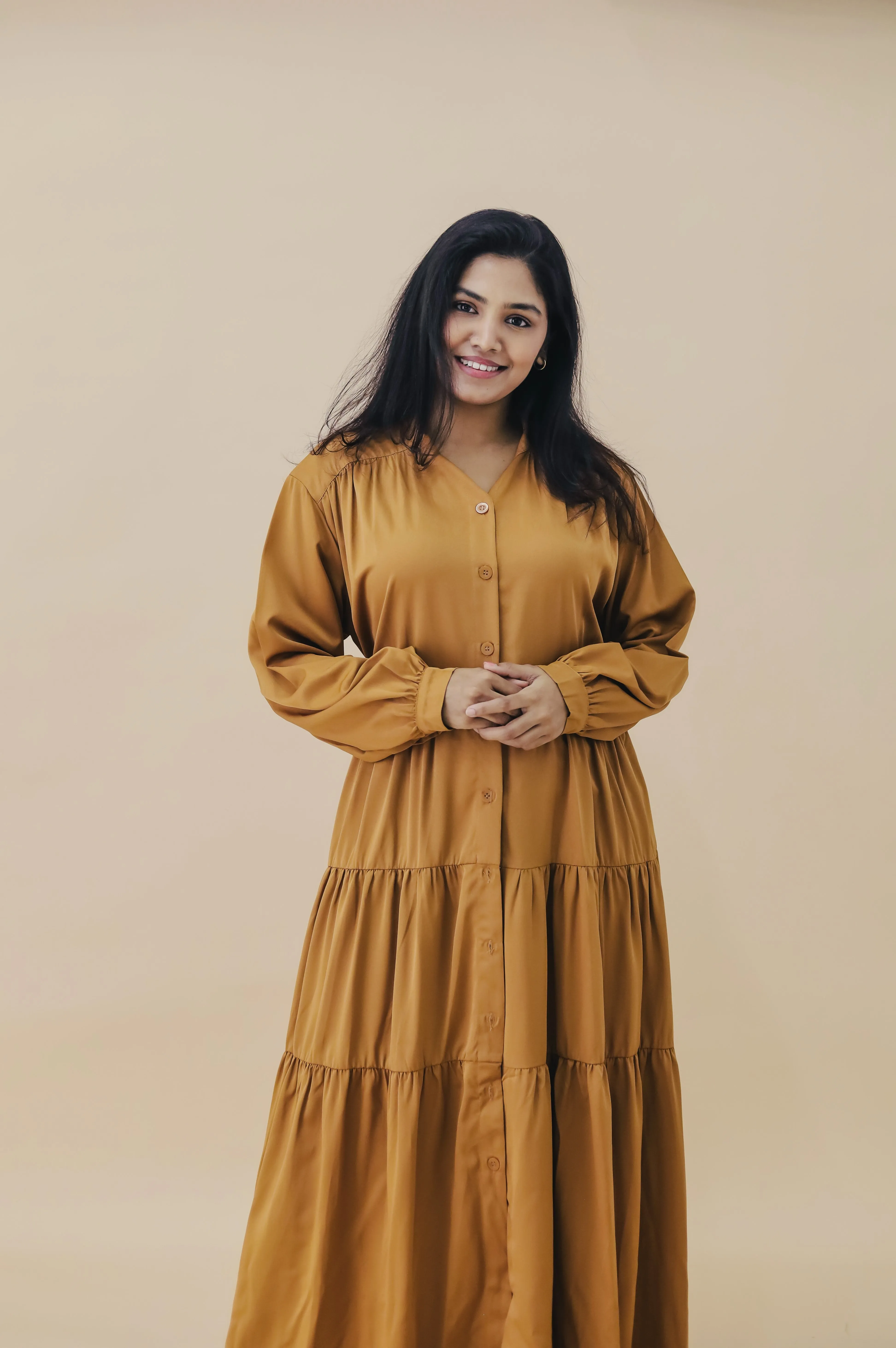 AMAL MAXI DRESS - MUSTARD