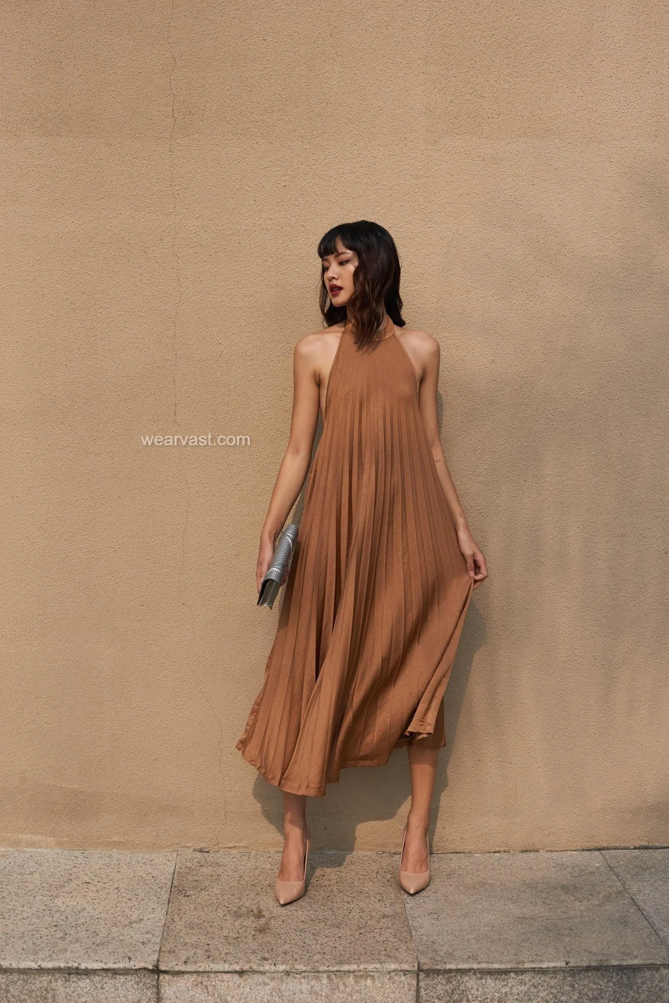Ashley Dress - Halter Neck Open Back Dress