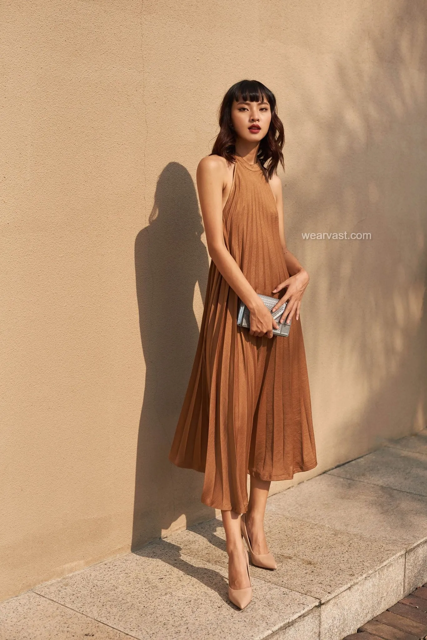 Ashley Dress - Halter Neck Open Back Dress
