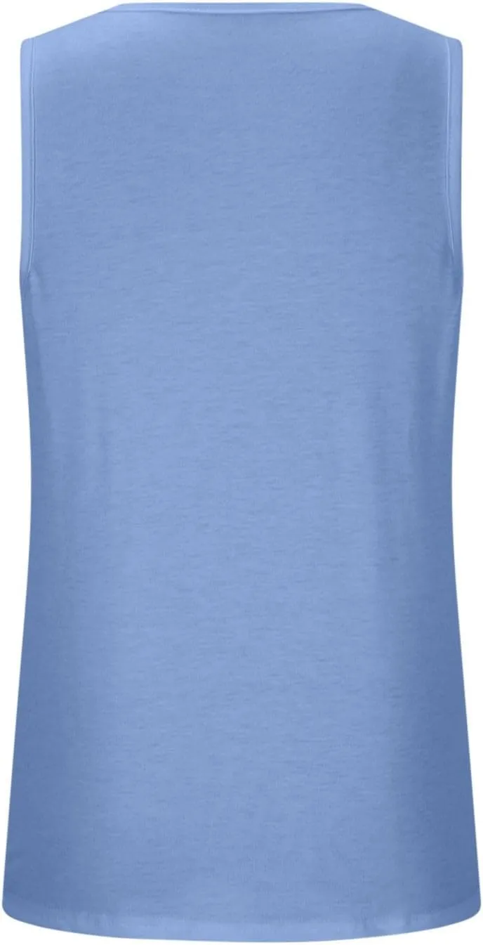 Binmer Women Plus Size Tank Tops Summer Casual Pleated Crew Neck Sleeveless T Shirts Loose Fit Beach Vest Tees,Solid/Gradient