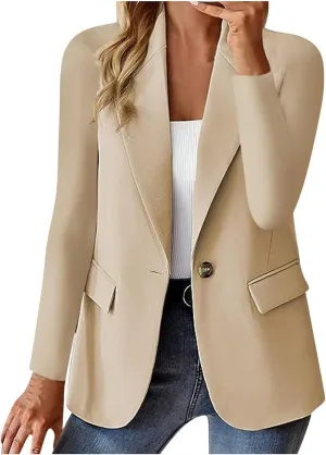 Blazers for Women Business Casual Jackets Long Sleeve Open Front Cardigan Work Suit 2024 Trendy Blazer with Pockets