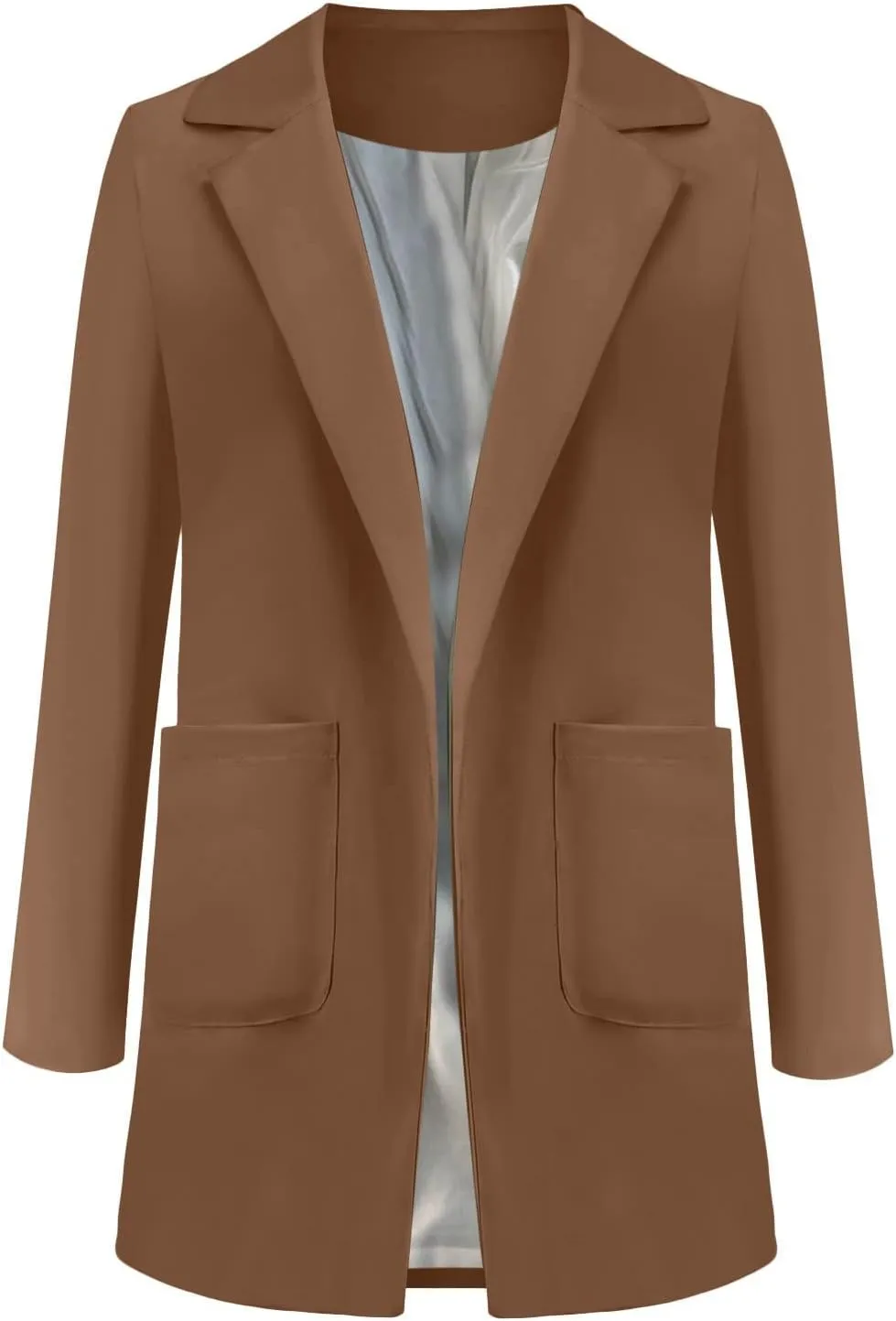 Blazers for Women Business Casual Plus Size Long Sleeve Work Office Jackets Lapel Open Front Blazer with Pockets