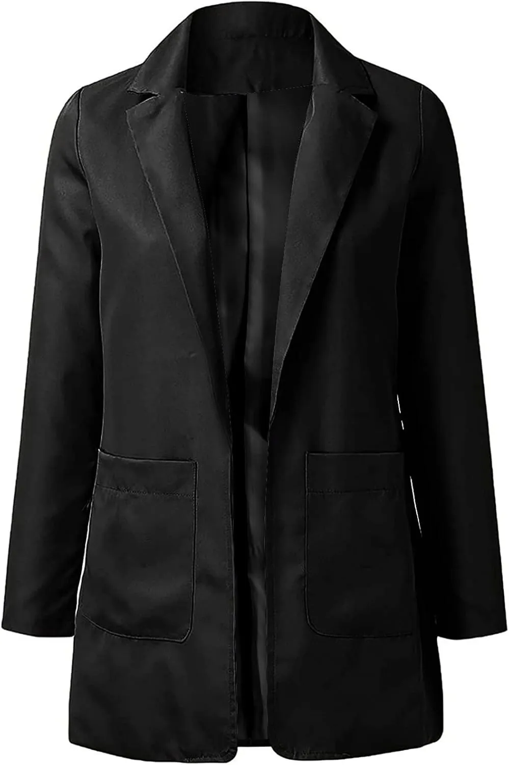 Blazers for Women Business Casual Plus Size Long Sleeve Work Office Jackets Lapel Open Front Blazer with Pockets