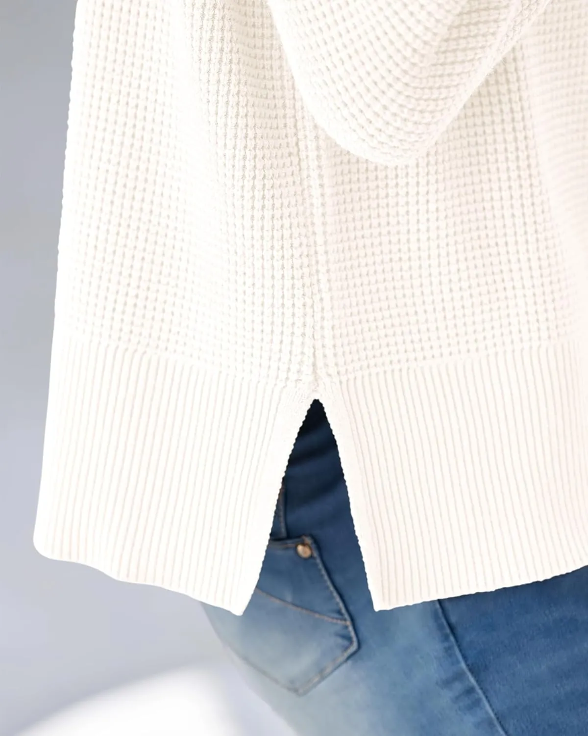 BTFBM Casual Women Fall Sweater 2024 Long Sleeve Ribbed Knit Pullover Loose Crewneck Split Cozy Sweater