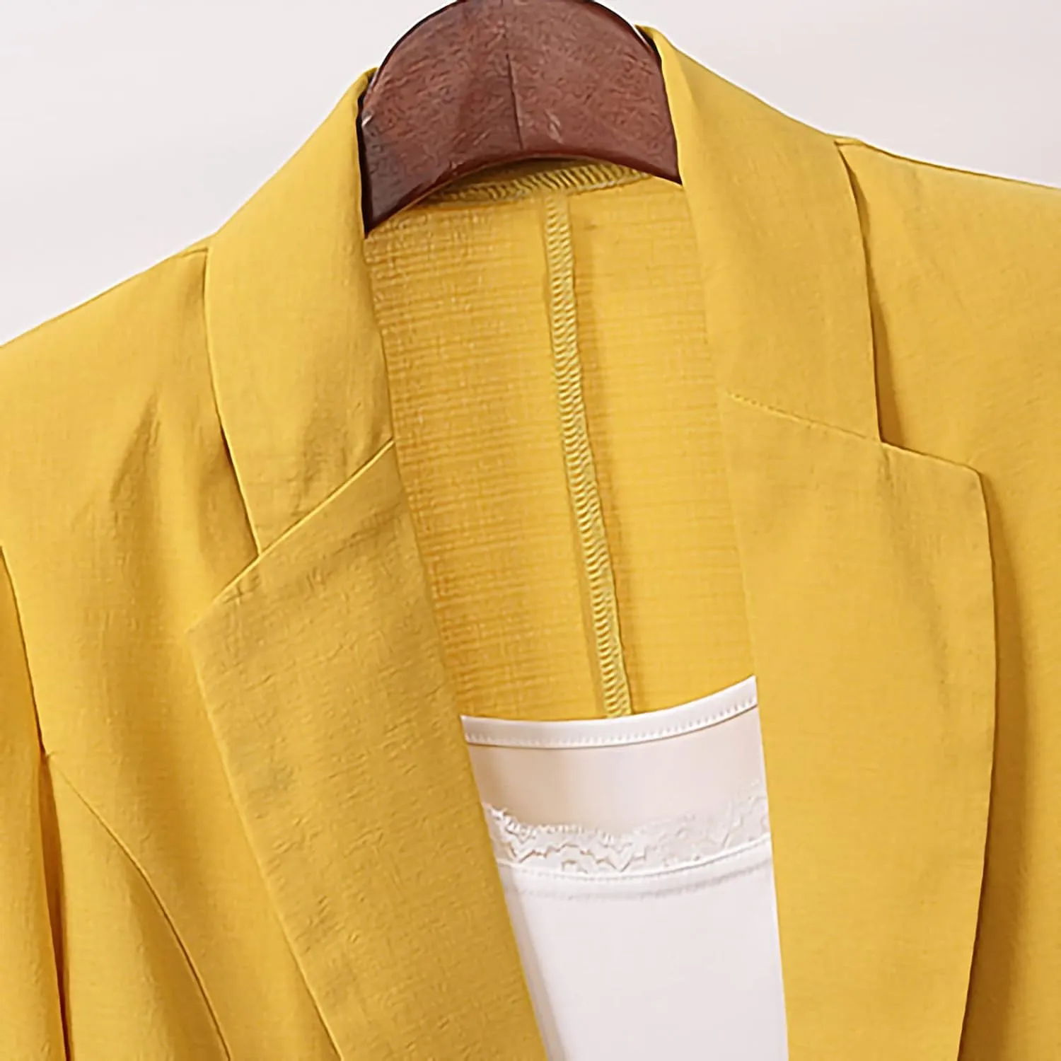 Business Blazers Jacket for Women Casual Solid 3/4 Sleeve Blazer Jackets Fall Lapel Open Front Slim Blazer Coats