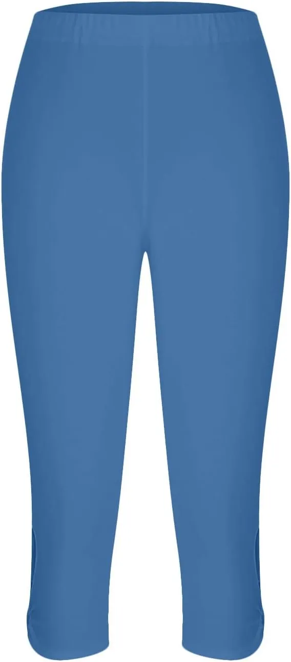 Capri Leggings for Women Cropped High Waist Yoga Pants Summer Dressy Capris Comfy Stretchy Workout Compression Pants