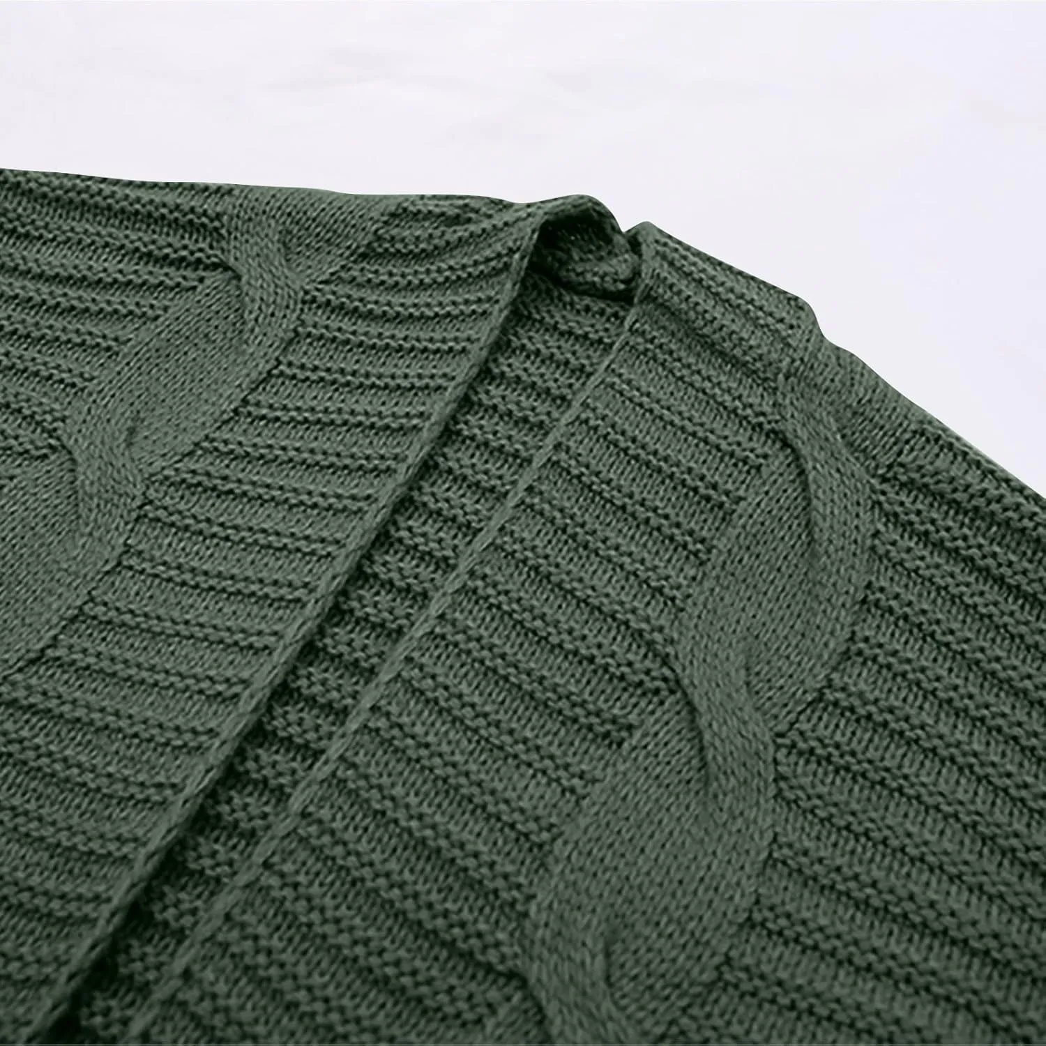 Cardigan Sweaters for Women Long Sleeve Open Front Cable Knit Cardigan with Pockets Casual Cozy Knit Sweater Coats