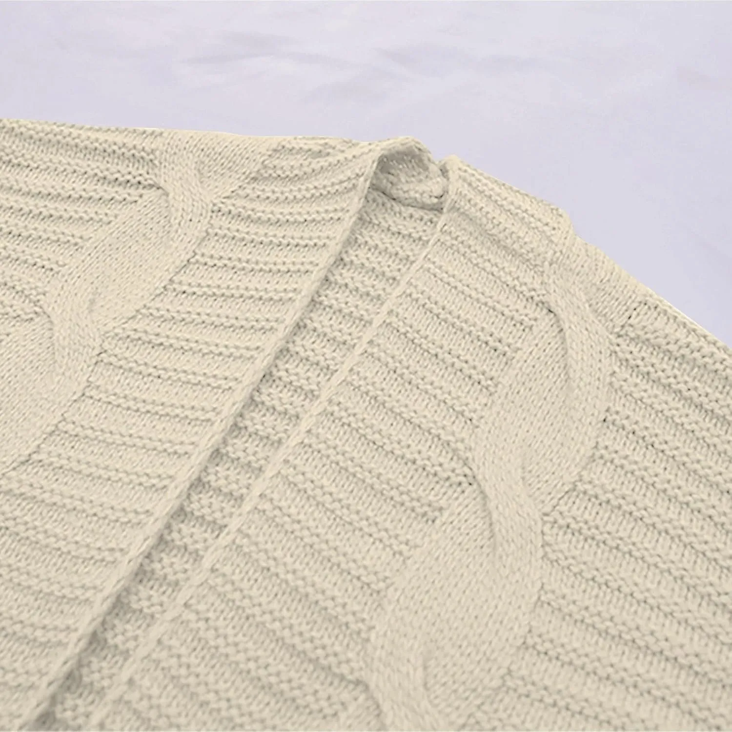 Cardigan Sweaters for Women Long Sleeve Open Front Cable Knit Cardigan with Pockets Casual Cozy Knit Sweater Coats