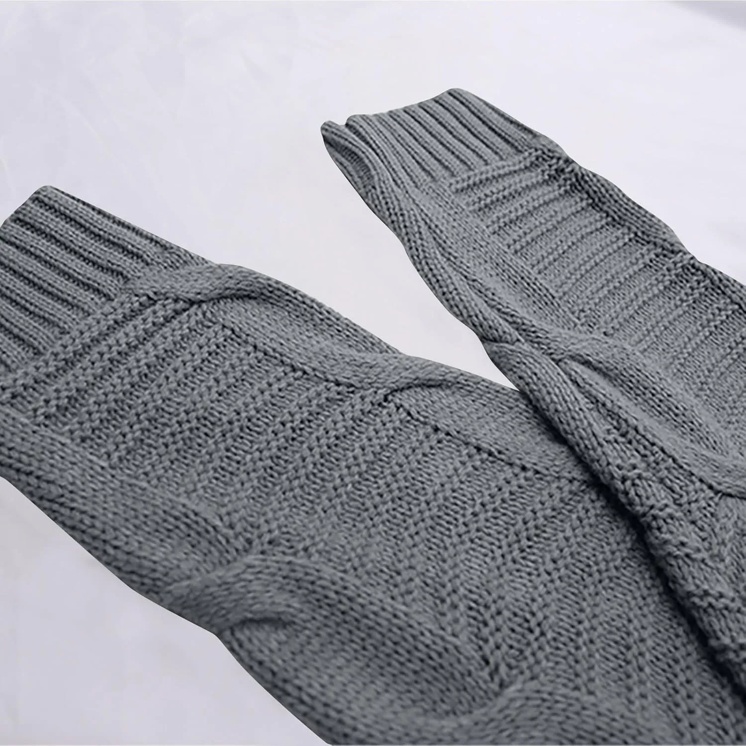 Cardigan Sweaters for Women Long Sleeve Open Front Cable Knit Cardigan with Pockets Casual Cozy Knit Sweater Coats