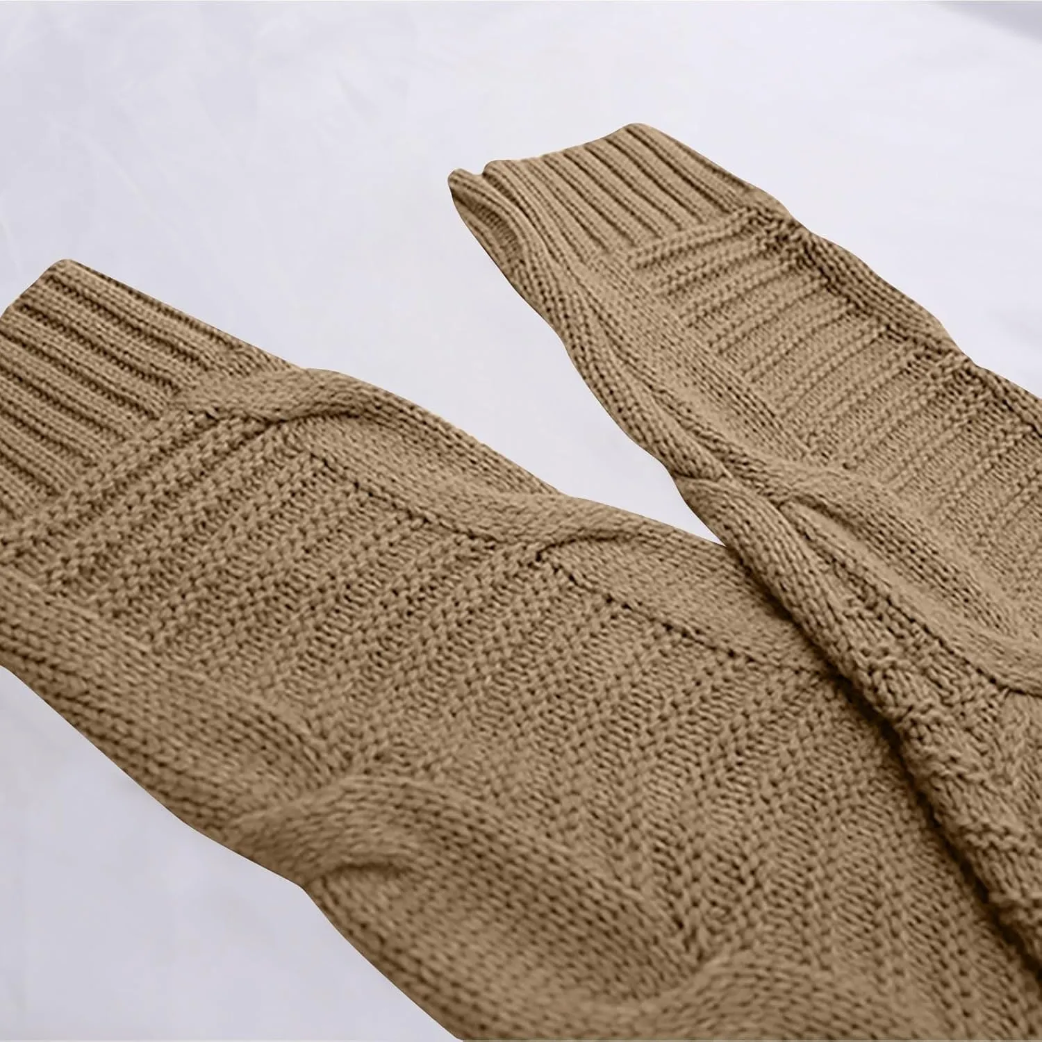 Cardigan Sweaters for Women Long Sleeve Open Front Cable Knit Cardigan with Pockets Casual Cozy Knit Sweater Coats