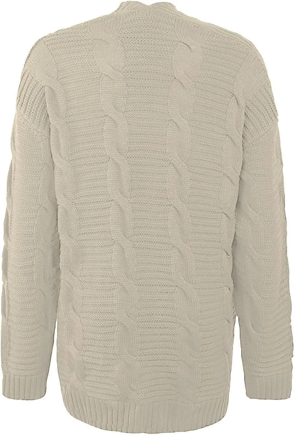 Cardigan Sweaters for Women Long Sleeve Open Front Cable Knit Cardigan with Pockets Casual Cozy Knit Sweater Coats
