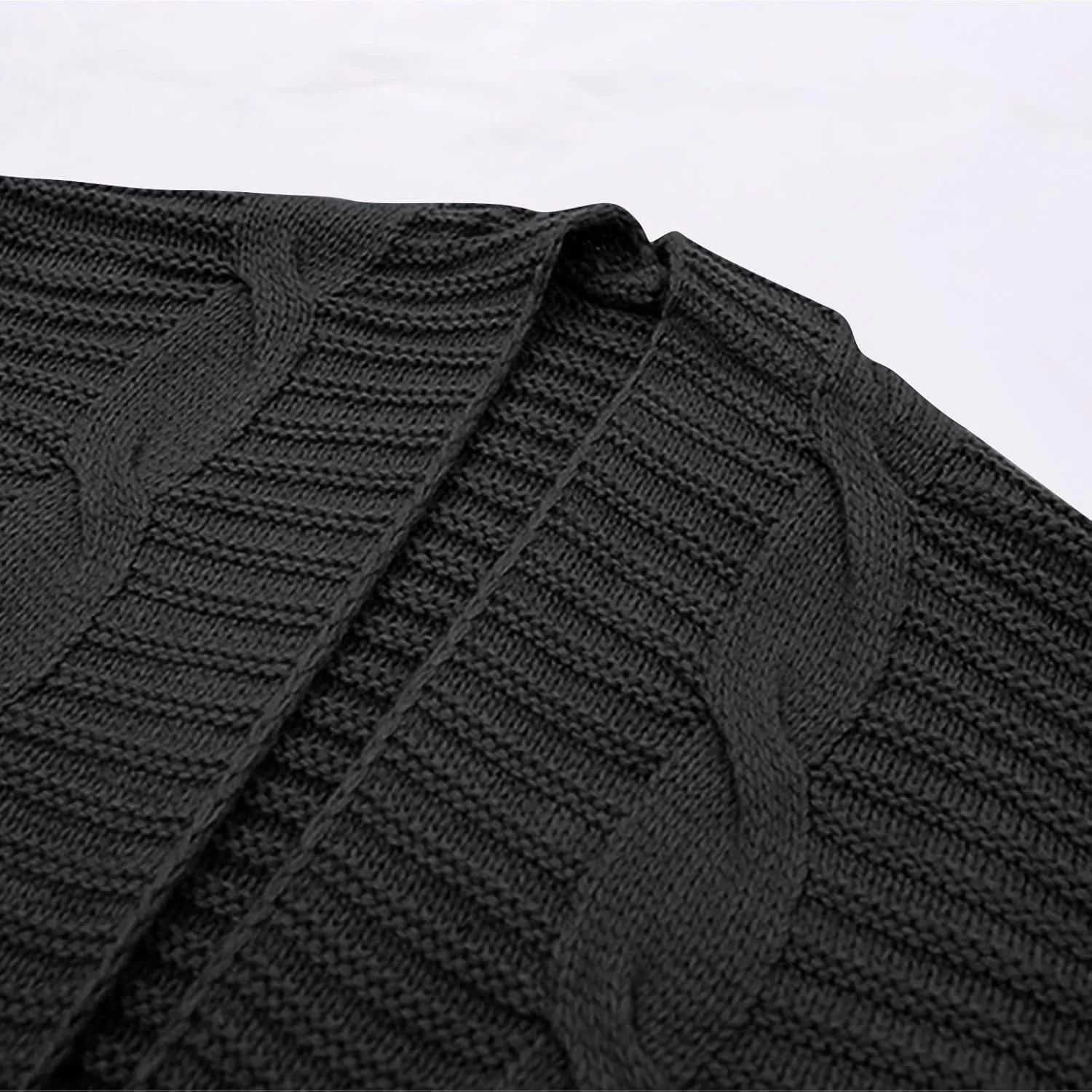Cardigan Sweaters for Women Long Sleeve Open Front Cable Knit Cardigan with Pockets Casual Cozy Knit Sweater Coats