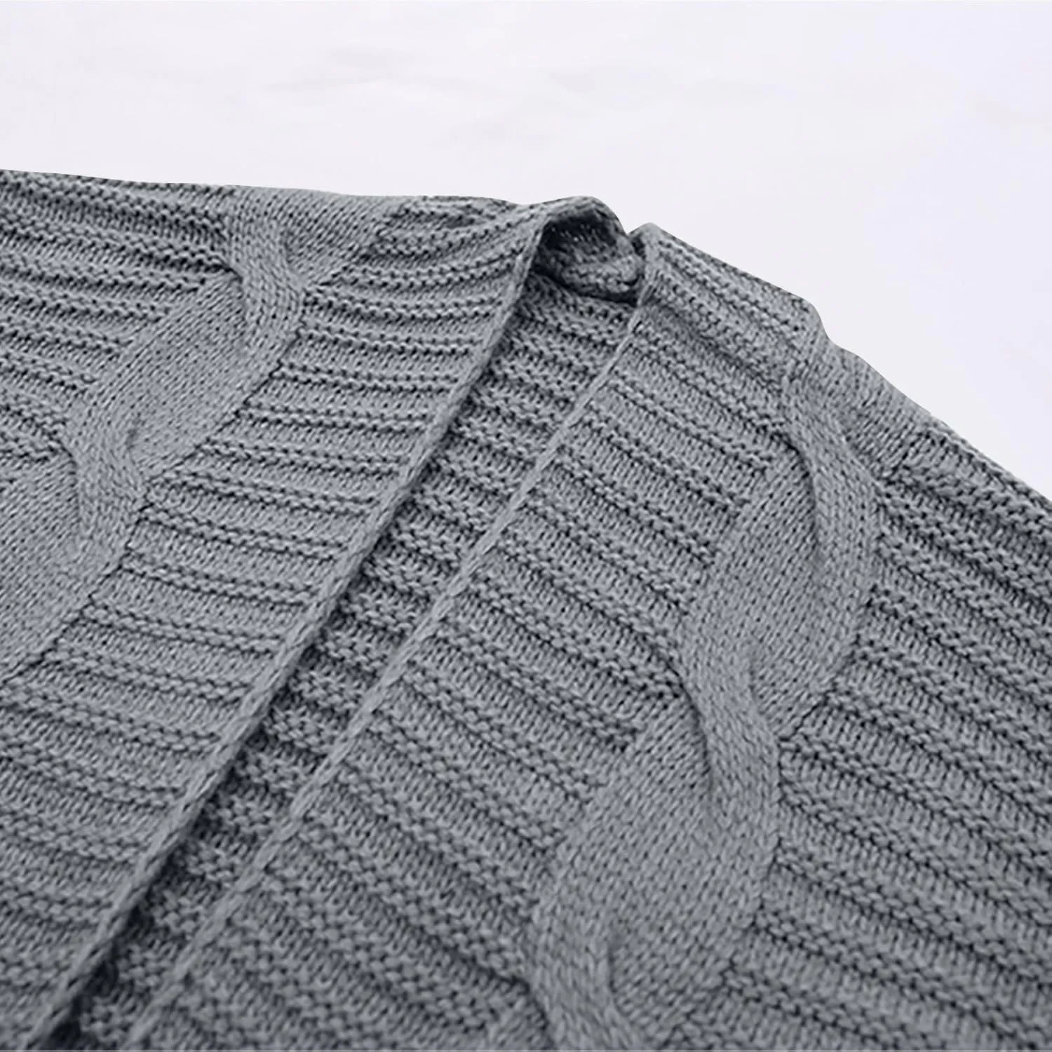 Cardigan Sweaters for Women Long Sleeve Open Front Cable Knit Cardigan with Pockets Casual Cozy Knit Sweater Coats