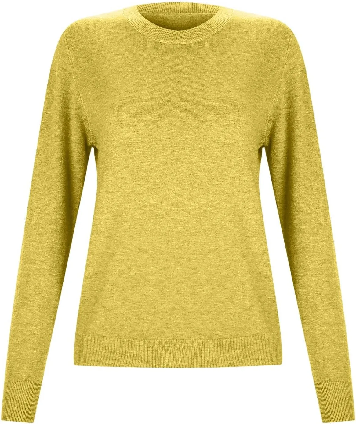 Cashmere Sweater Women Fall Winter Knitted Crew Neck Sweater Sweaters Lightweight Trendy Long Sleeve Pullover Tops for Travel