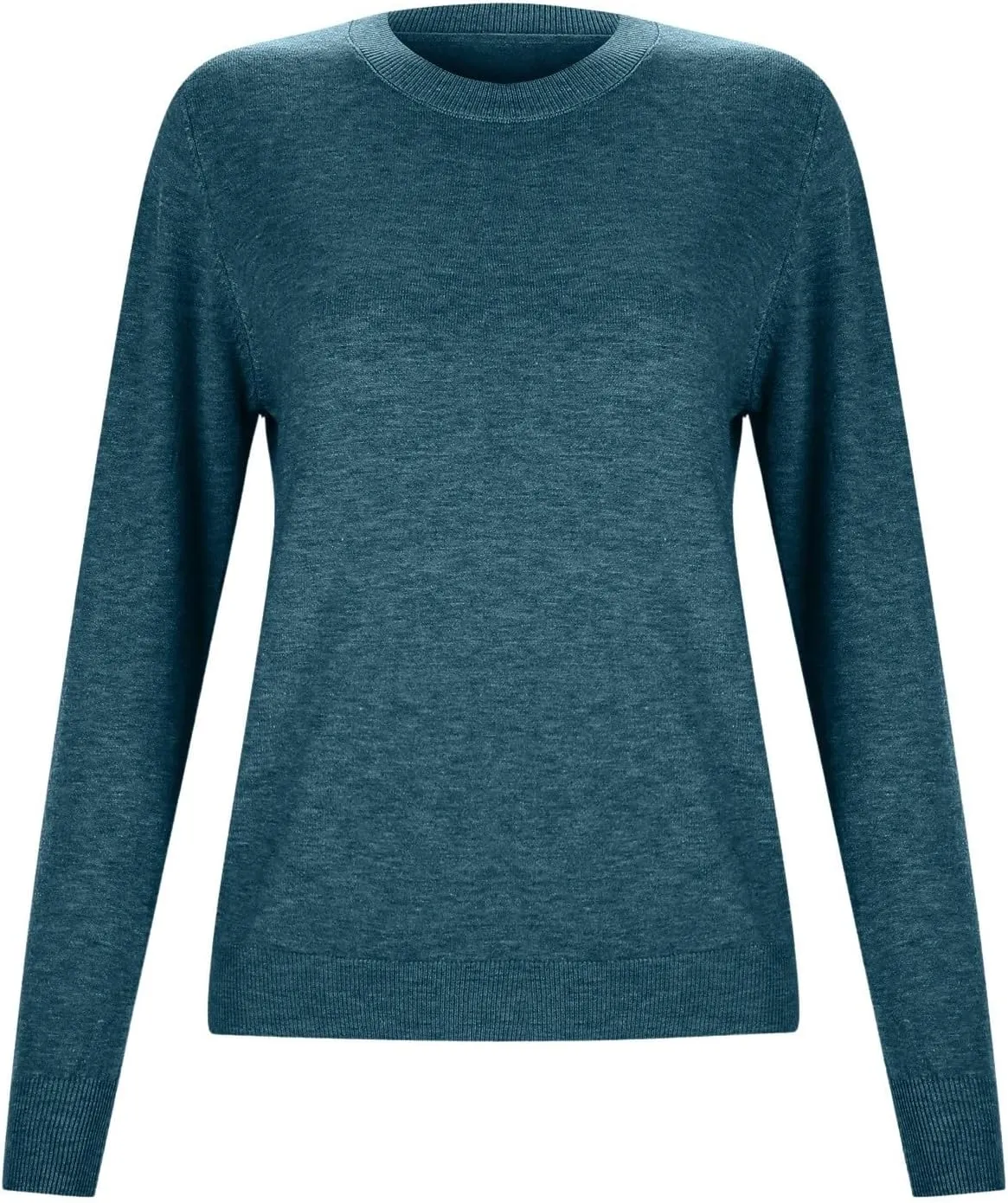 Cashmere Sweater Women Fall Winter Knitted Crew Neck Sweater Sweaters Lightweight Trendy Long Sleeve Pullover Tops for Travel