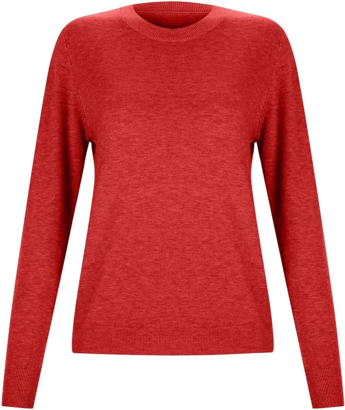 Cashmere Sweater Women Fall Winter Knitted Crew Neck Sweater Sweaters Lightweight Trendy Long Sleeve Pullover Tops for Travel