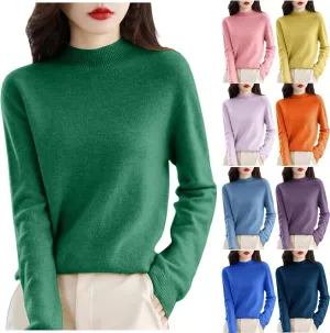 Cashmere Sweaters for Women Comfort Pullover Fashion Spring Casual Crewneck Sweater Dressy Long Sleeve Trendy Jumper