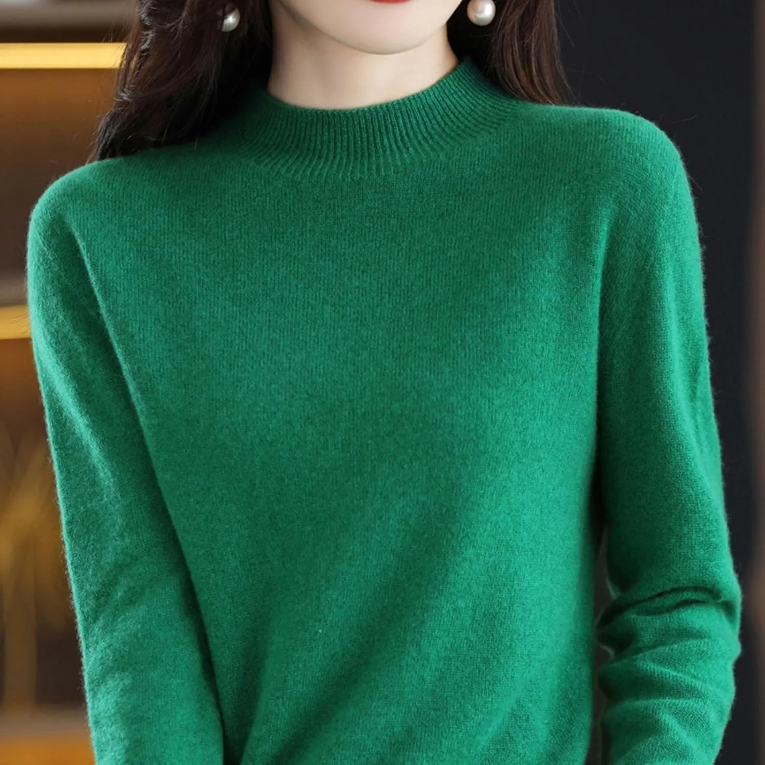 Cashmere Sweaters for Women Comfort Pullover Fashion Spring Casual Crewneck Sweater Dressy Long Sleeve Trendy Jumper