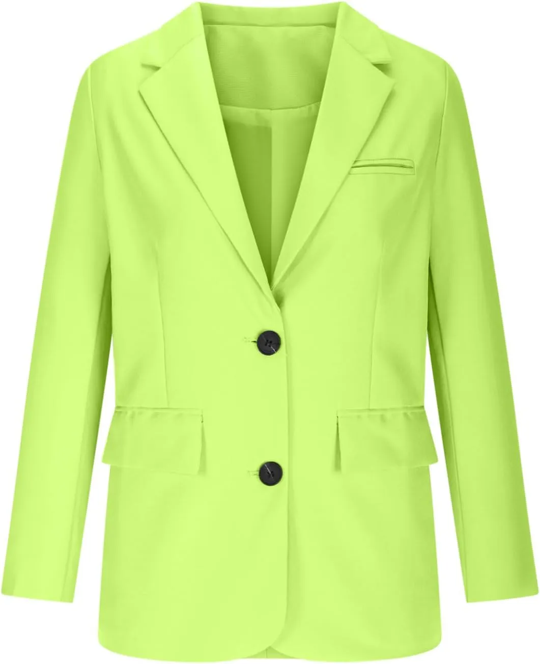 Casual Solid Blazers for Women Business Open Front Office Button Blazer Coat Fall Lapel Plus Size Blazer Jacket