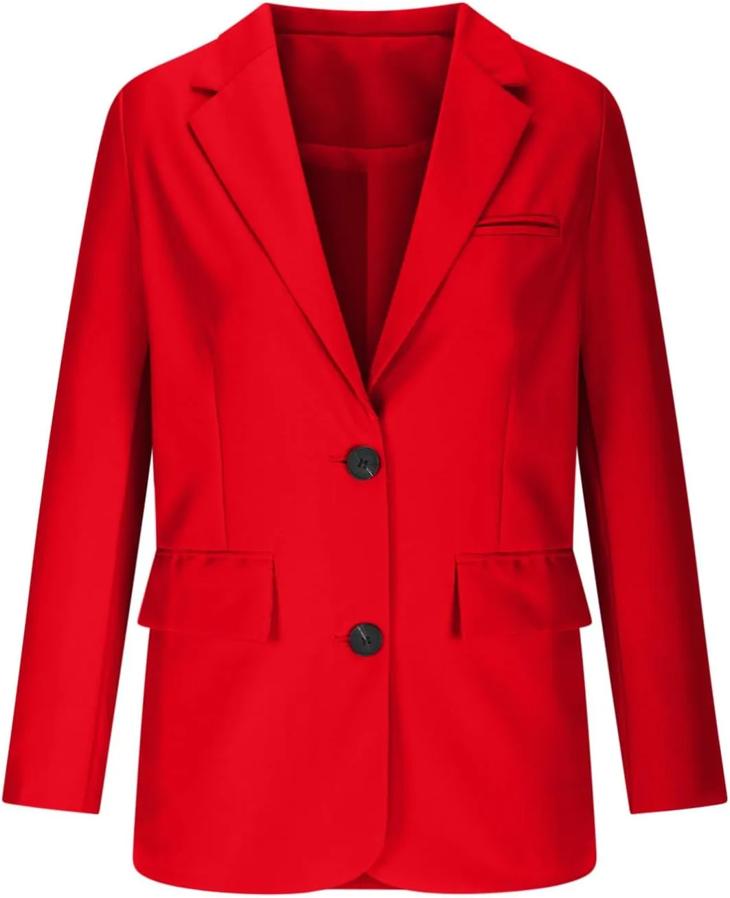 Casual Solid Blazers for Women Business Open Front Office Button Blazer Coat Fall Lapel Plus Size Blazer Jacket