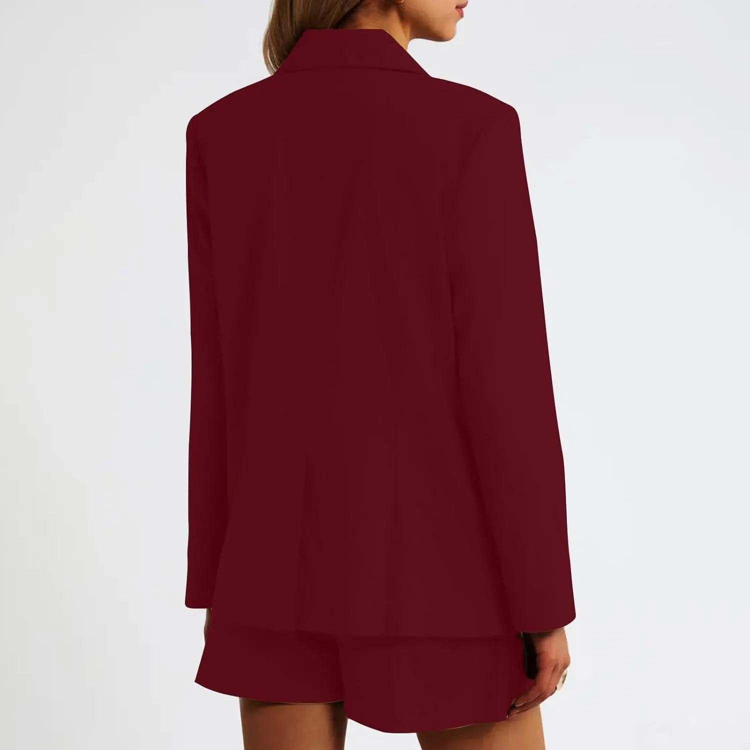 Casual Solid Blazers for Women Fall Lapel Slim Blazer Coat Business Open Front Office Blazer Jacket with Pockets