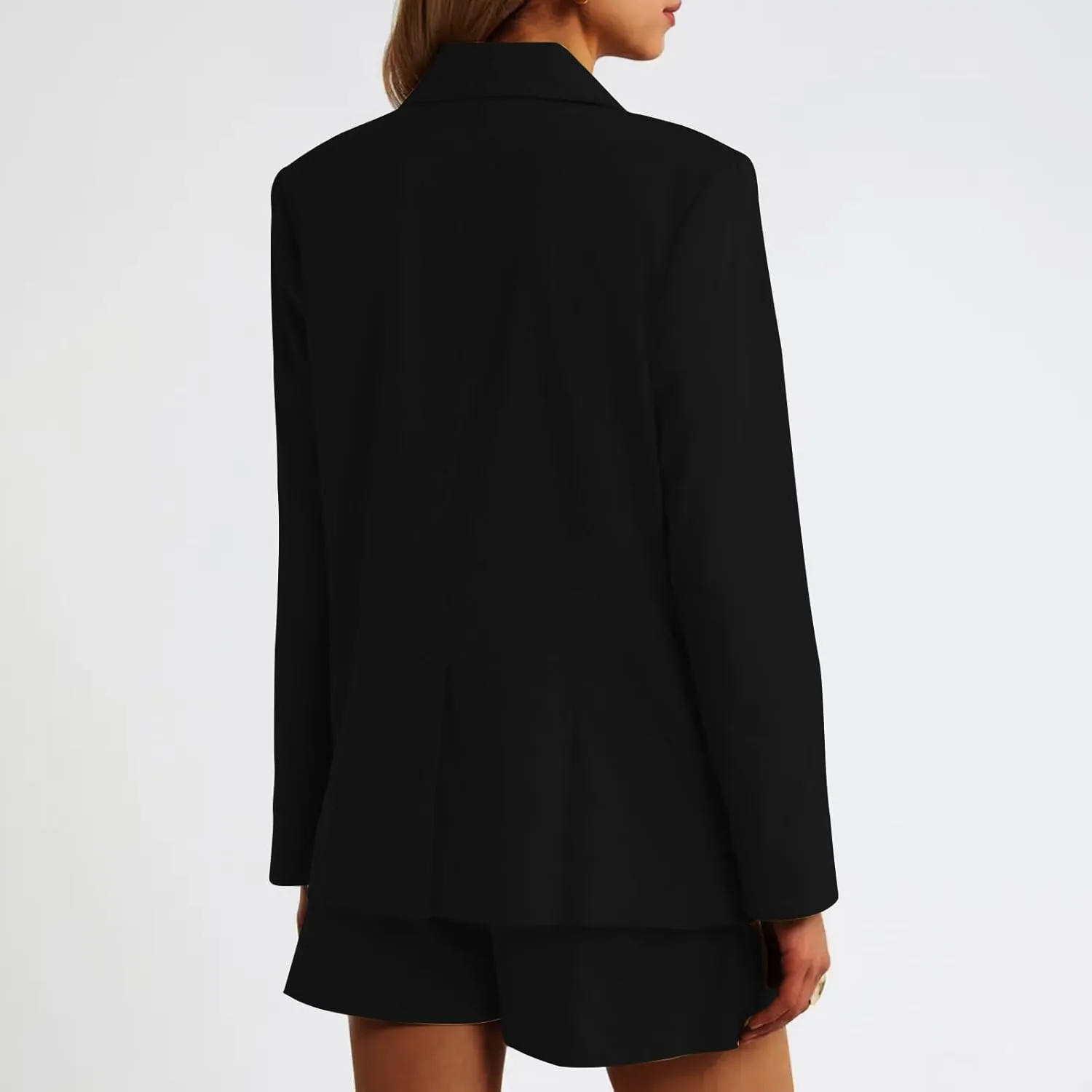 Casual Solid Blazers for Women Fall Lapel Slim Blazer Coat Business Open Front Office Blazer Jacket with Pockets