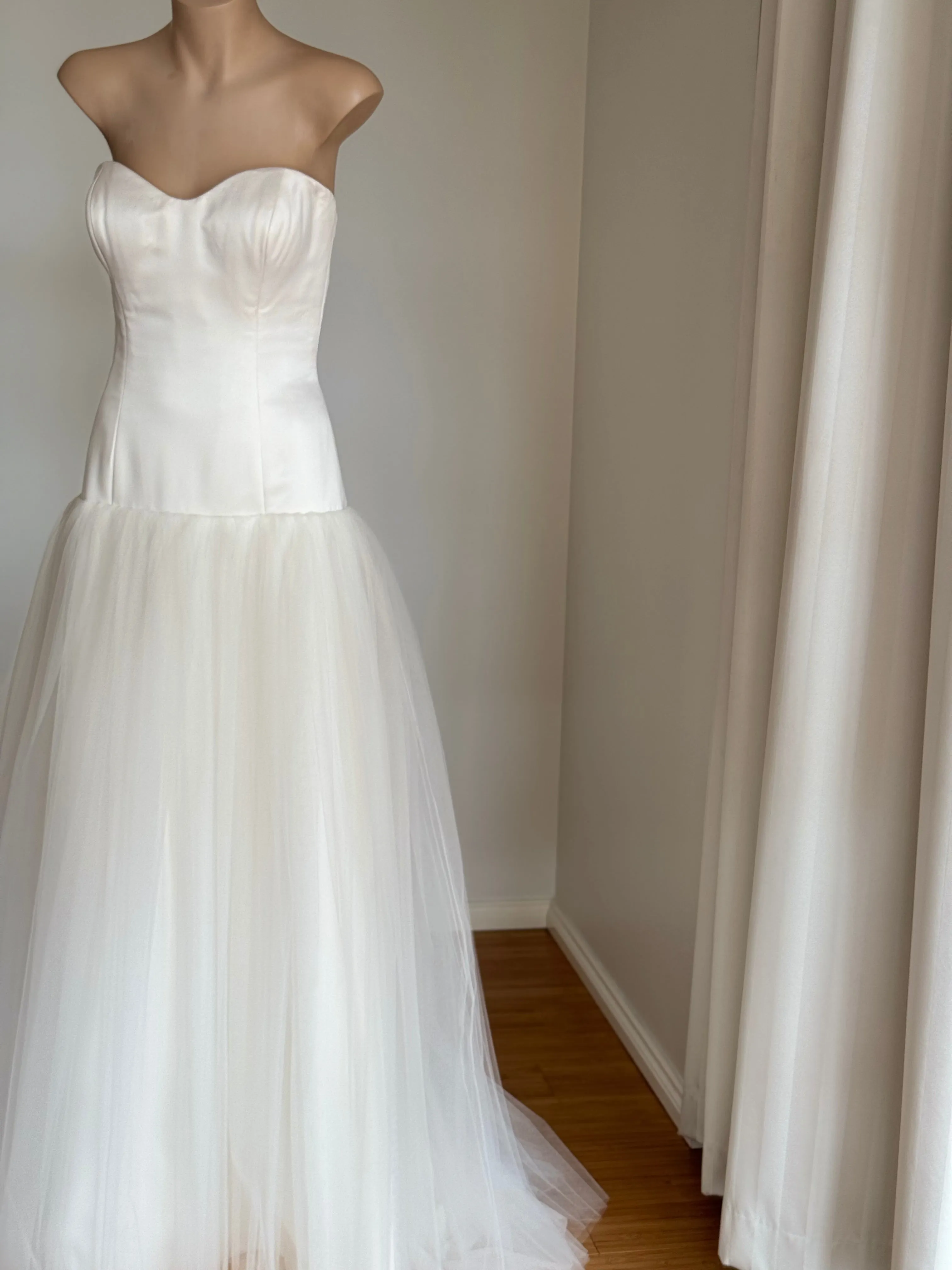 Chanson Silk Satin Strapless Wedding Dress