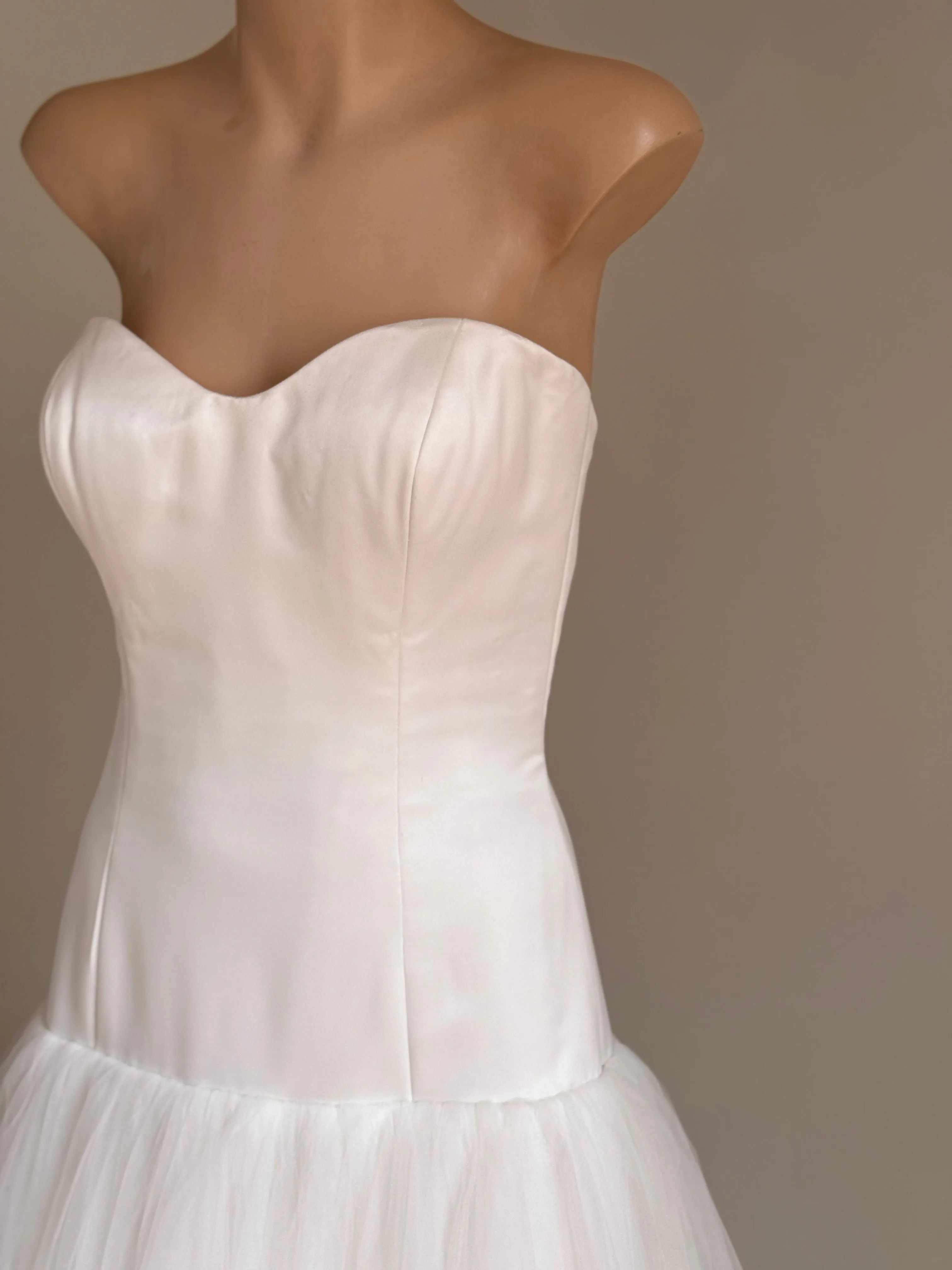 Chanson Silk Satin Strapless Wedding Dress