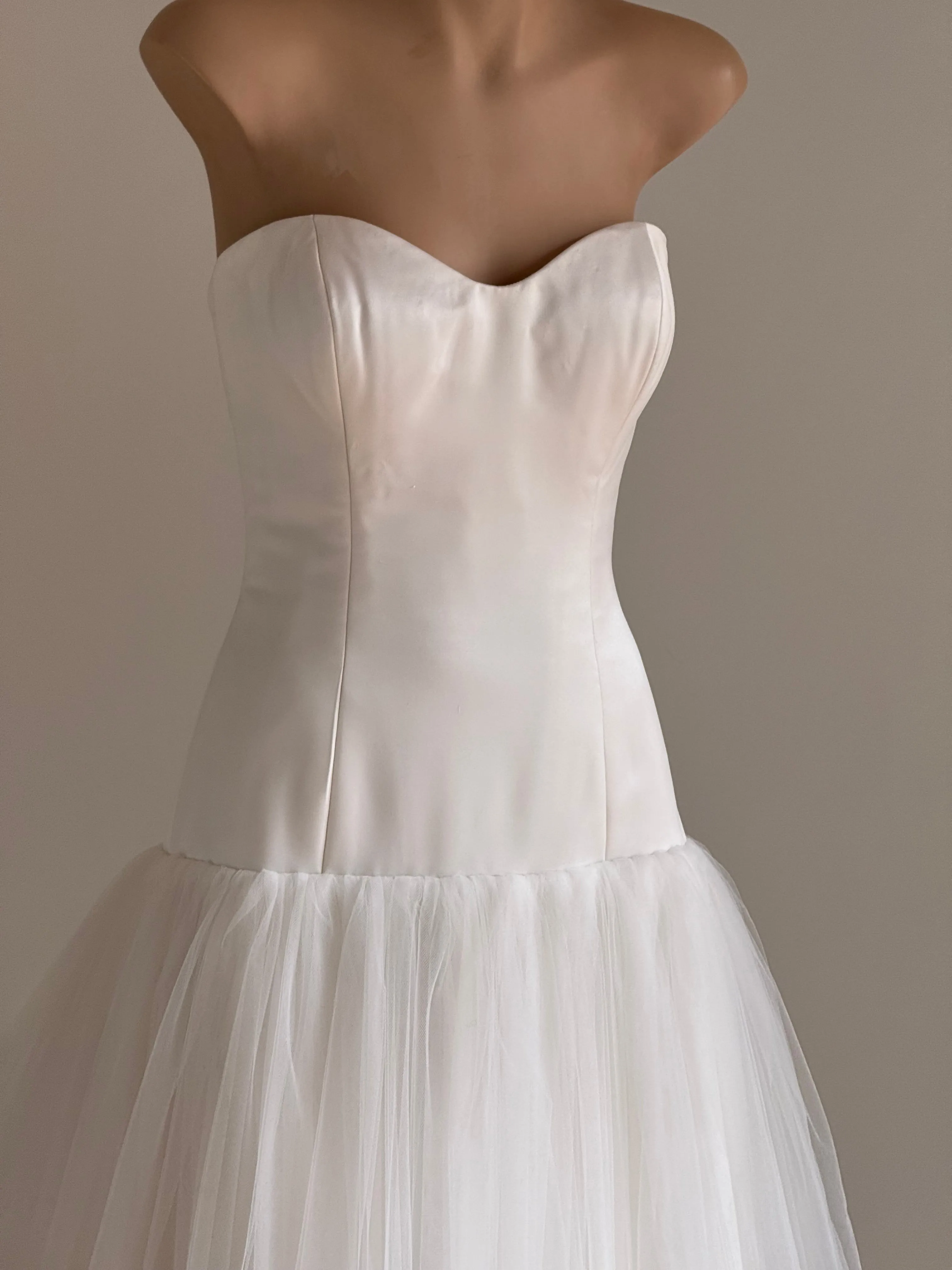 Chanson Silk Satin Strapless Wedding Dress