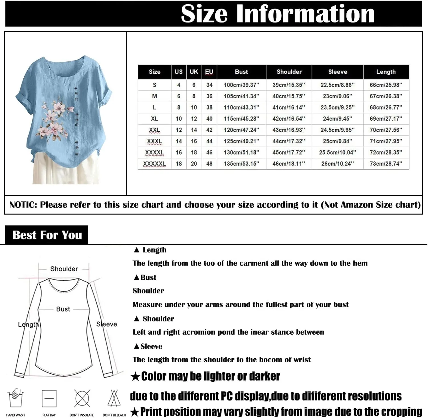 Cotton Linen Tops for Women Short Sleeve Round Neck T Shirts Oversized Embroidery Floral Printed Loose Blouses S-5XL