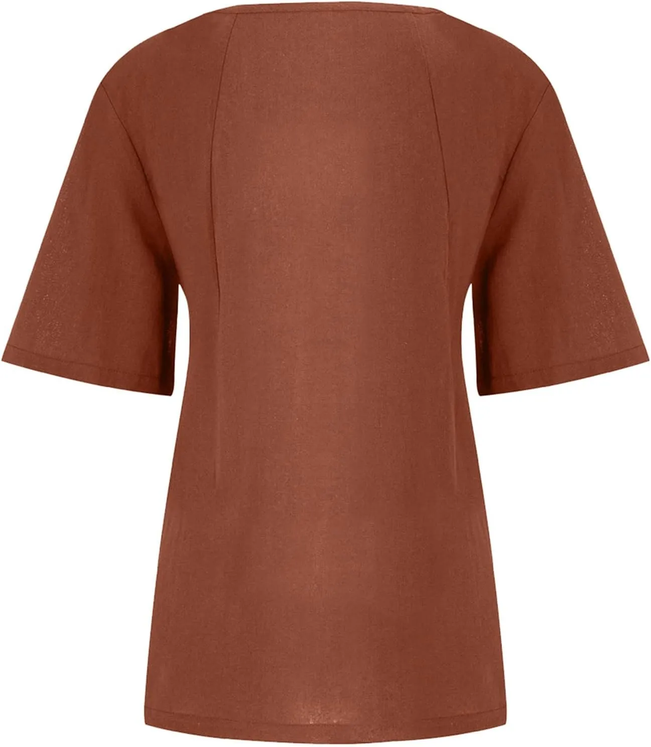 Cotton Linen Tops for Women Short Sleeve Round Neck T Shirts Oversized Embroidery Floral Printed Loose Blouses S-5XL
