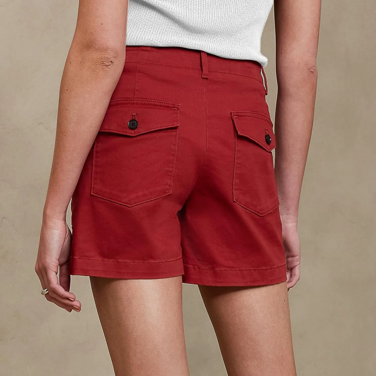 eoeioa Womens Stretch Twill Shorts Regular Fit Hiking Short Pants Summer Solid Casual Athletic Chino Bermuda Shorts w/Pockets