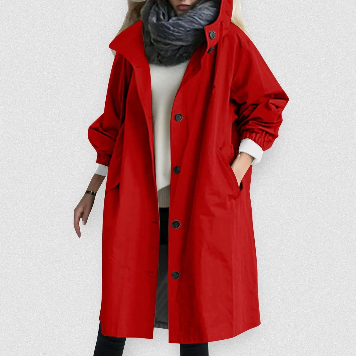 Fall Fashion for Women 2025 Trendy Women Winter Wool Blend Camel Mid-Long Coat Notch Double-Breasted Lapel Jacket Outwear
