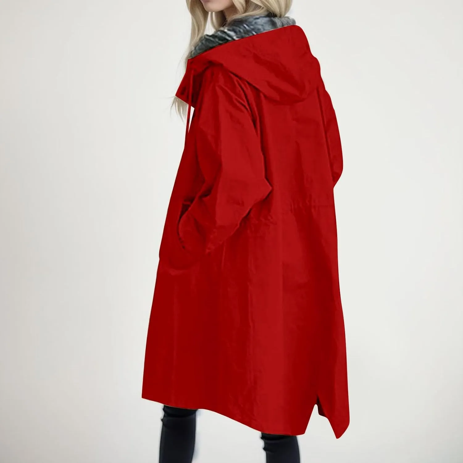 Fall Fashion for Women 2025 Trendy Women Winter Wool Blend Camel Mid-Long Coat Notch Double-Breasted Lapel Jacket Outwear