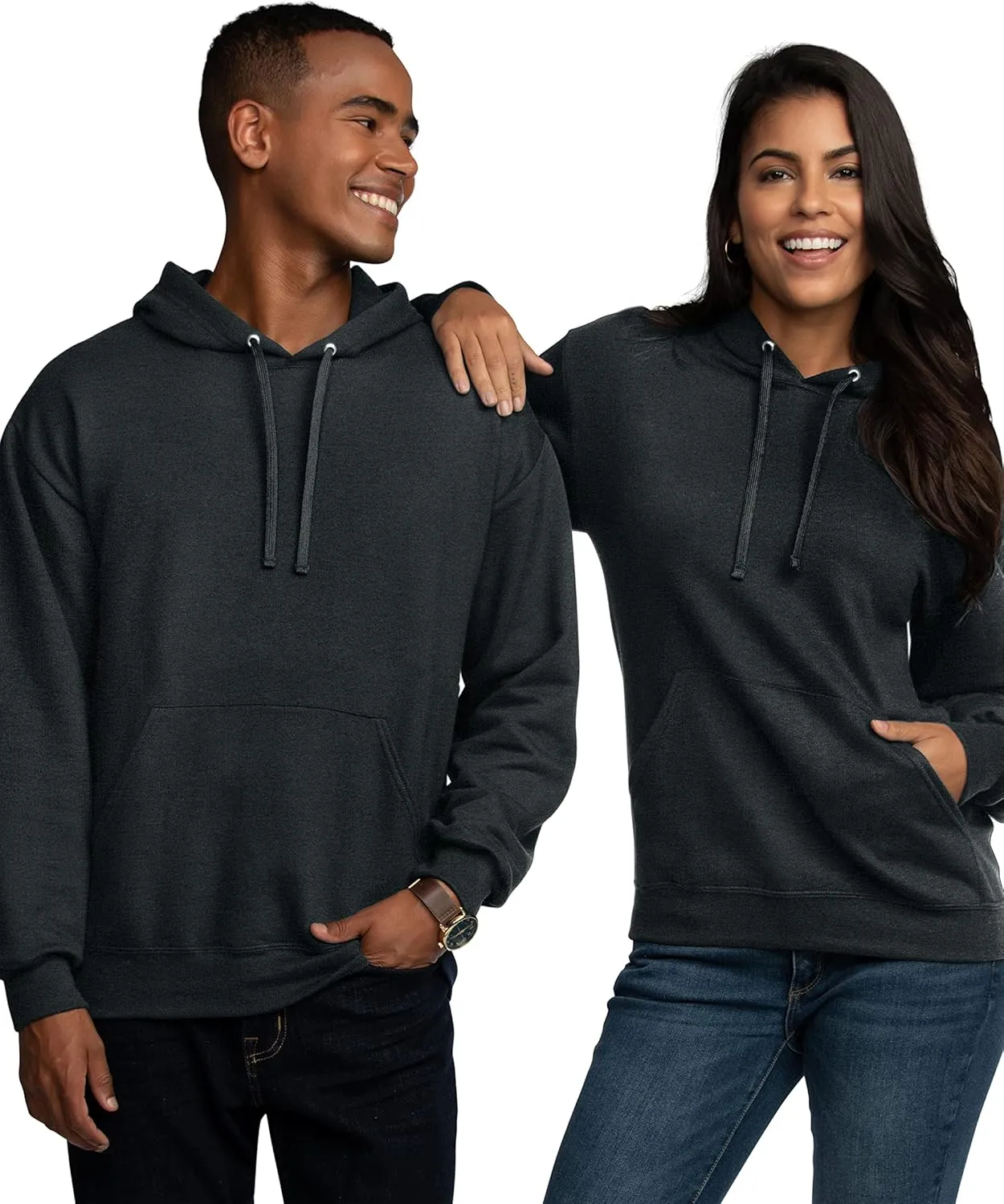 Fruit of the Loom Men's Eversoft Fleece Hoodies, Moisture Wicking & Breathable, Pullover Hooded Sweatshirt