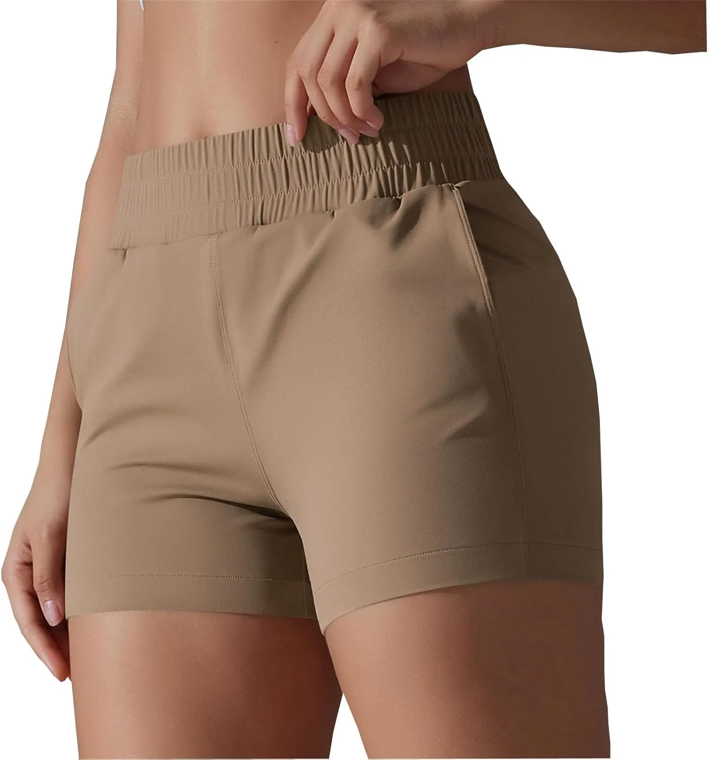 Gcvizuso Shorts for Women High Waisted Quick Dry Pants Athletic Workout Tennis Skirts Flowy Running Solid Short with Pocket