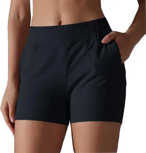 Gcvizuso Shorts for Women High Waisted Quick Dry Pants Athletic Workout Tennis Skirts Flowy Running Solid Short with Pocket