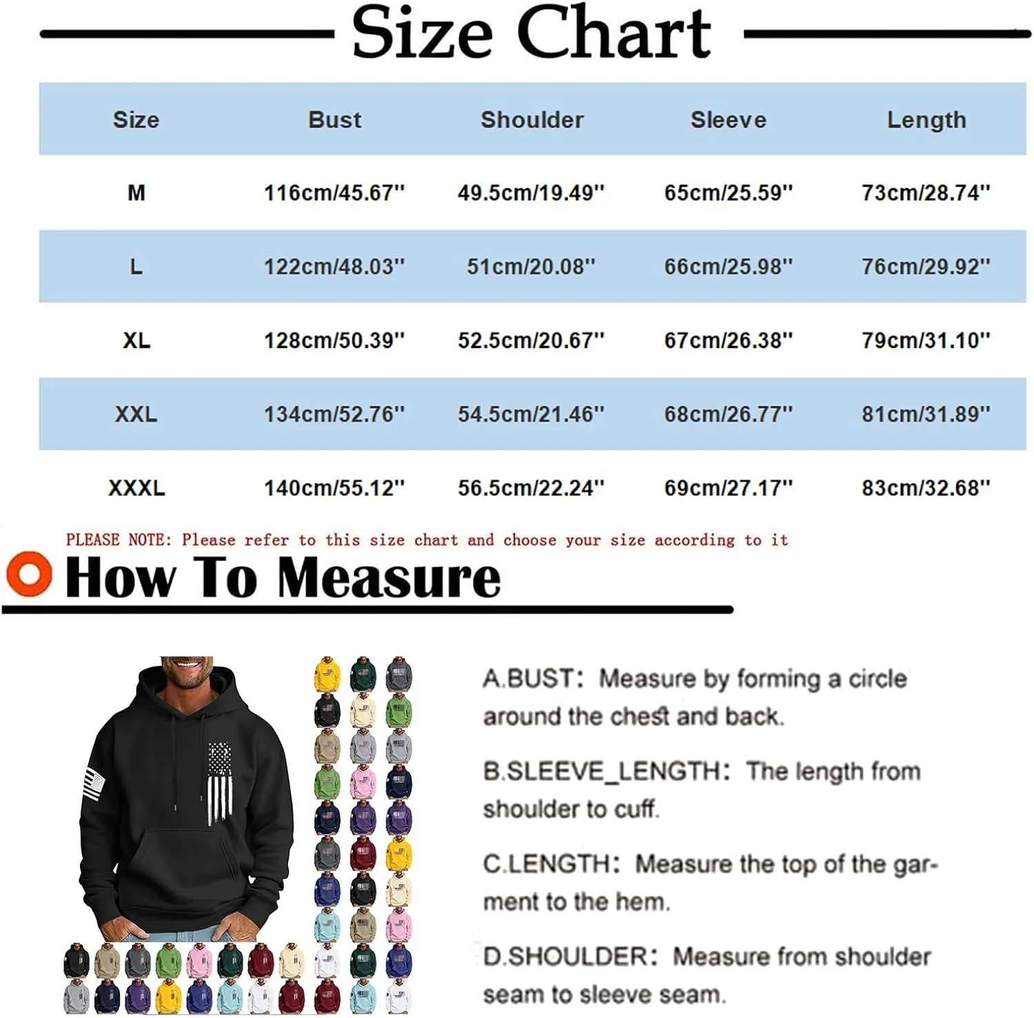 Graphic Hoodies for Men USA Flag Print Sweatshirt Oversized Lightweight Big and Tall Hoodies with Pockets Fall Clothes
