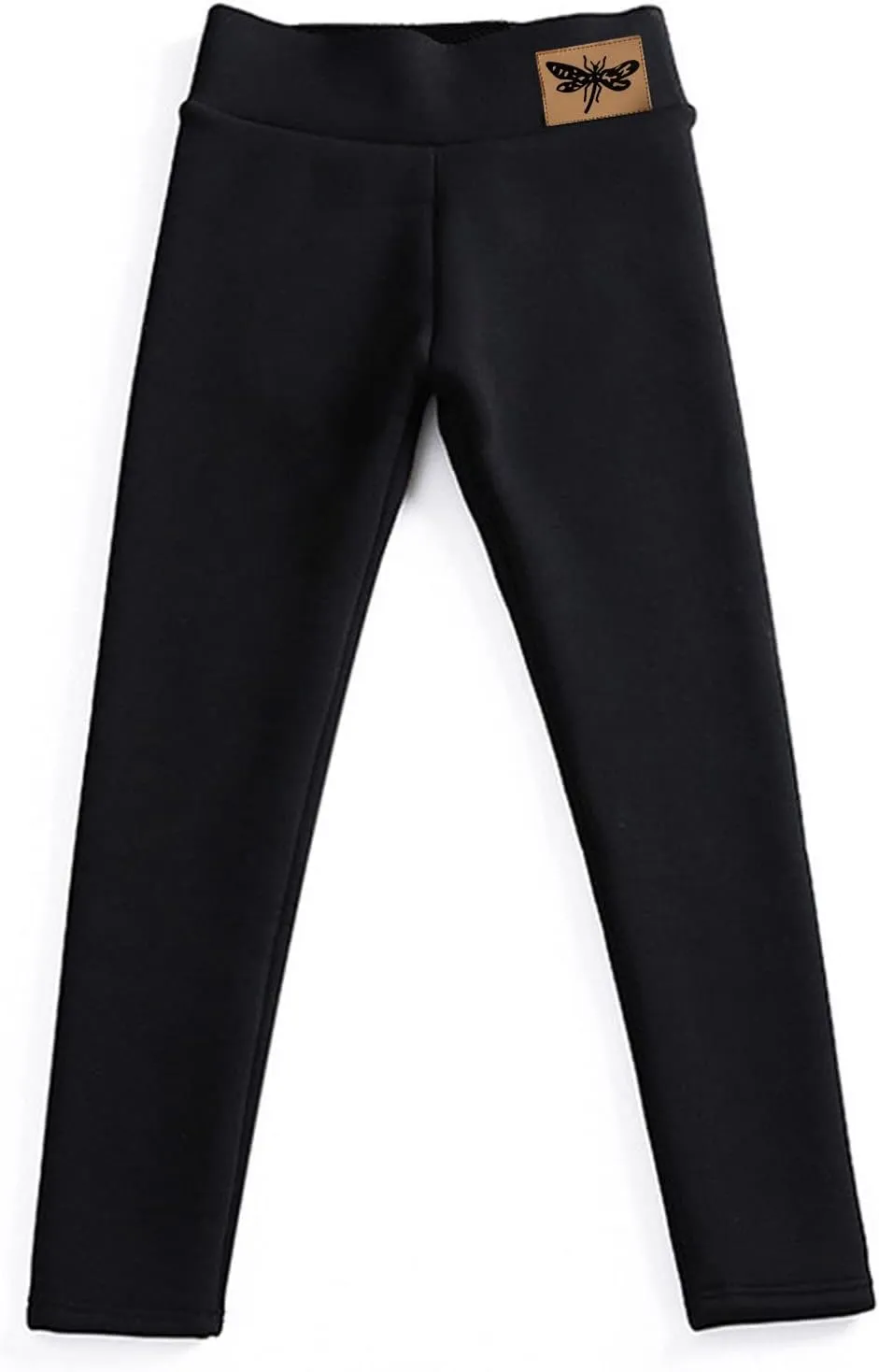 High Waist Fleece Lined Leggings Color Plush High Waist Stretchy Capris Pants Winter Warm Thick Tights