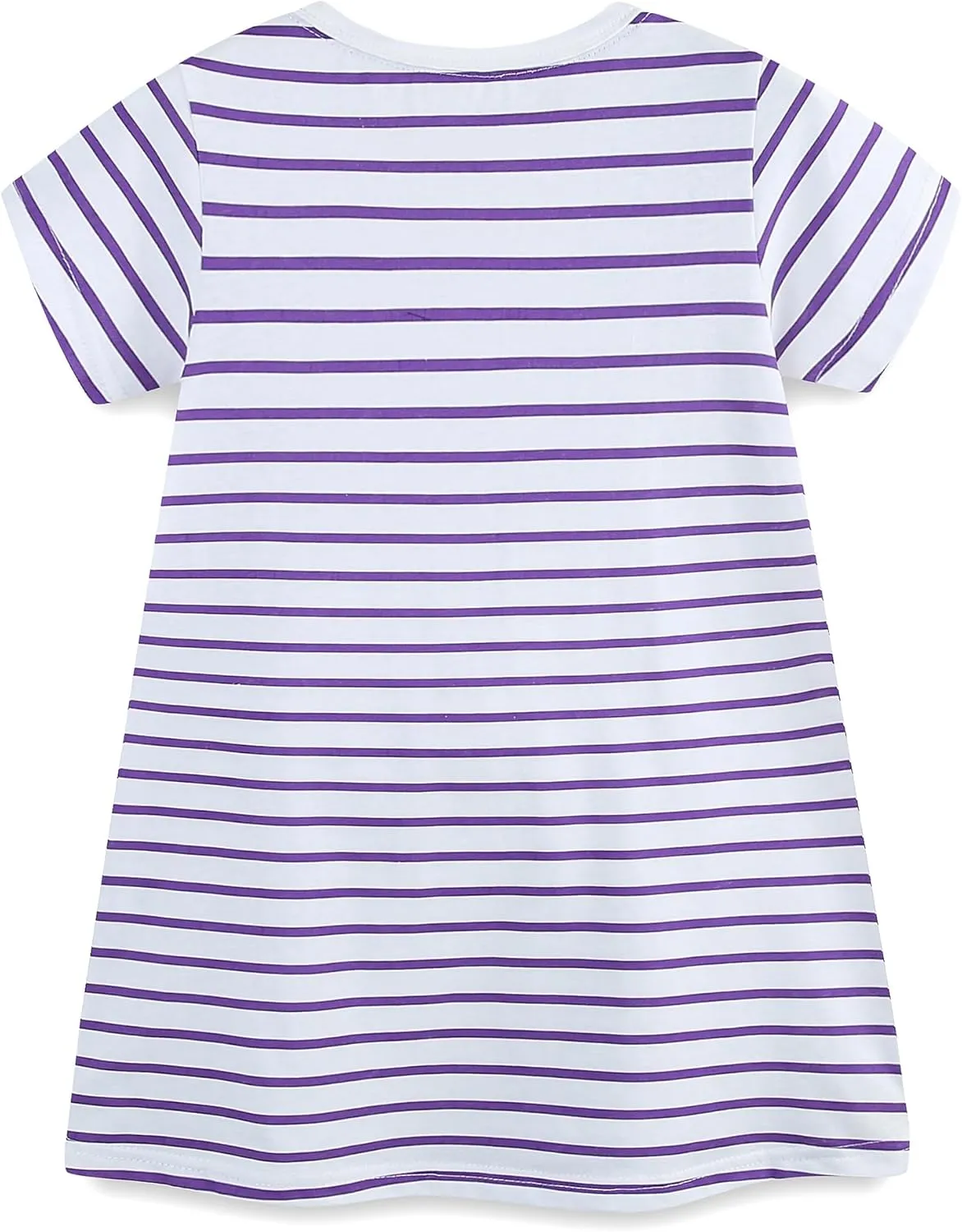 Hongshilian Toddler Girls Cotton Casual Dress Summer Playwear Short Sleeve Shirt Dresses