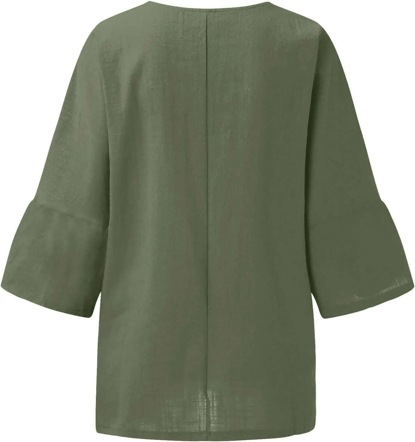 HXHYQKP Linen Tops for Women Summer Plus Size T Shirts V Neck Loose Blouses Trendy Tops for Women 2025